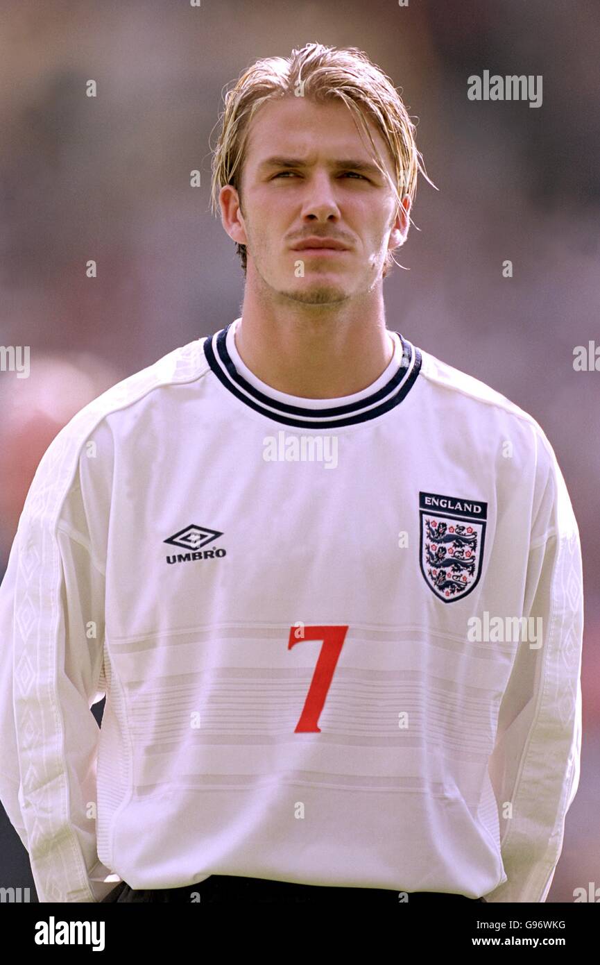 Soccer - Euro 2000 Qualifier - Group Five - England v Luxembourg. David Beckham, England Stock Photo