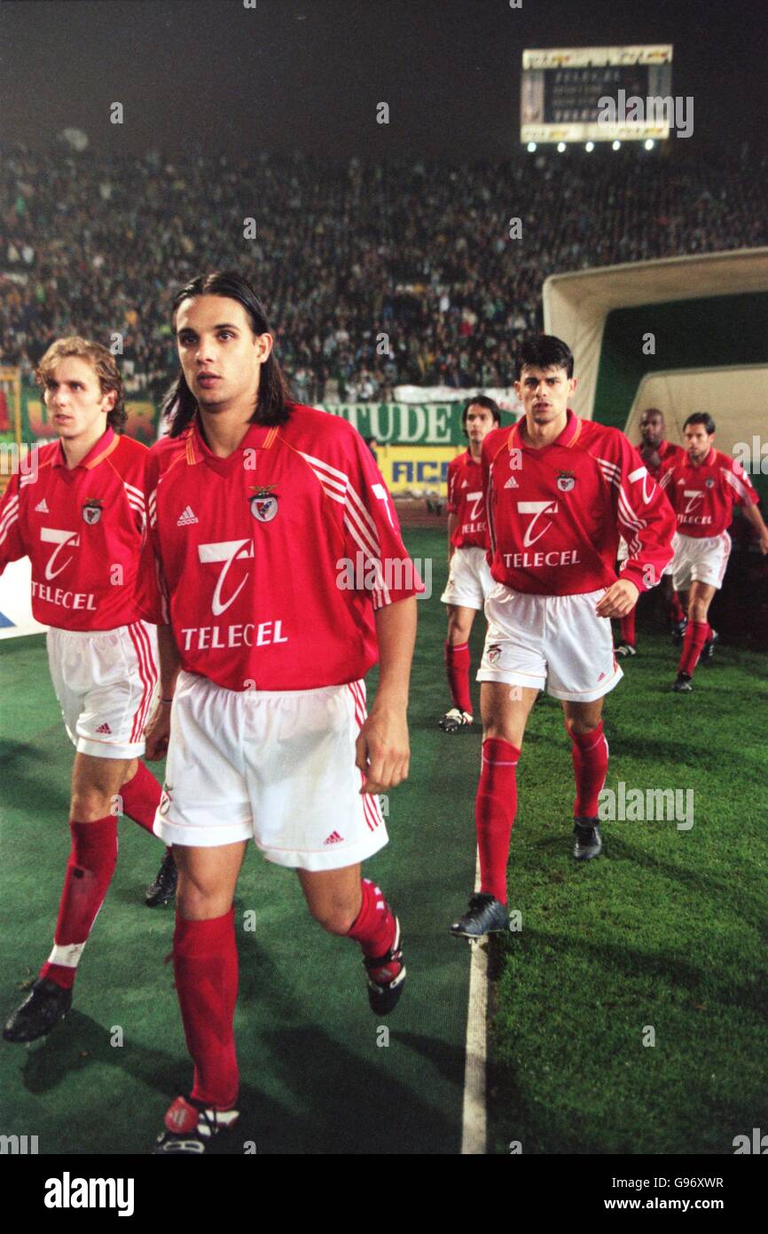 Portuguese Soccer - Sporting Lisbon v Benfica. Benfica players walk out ...