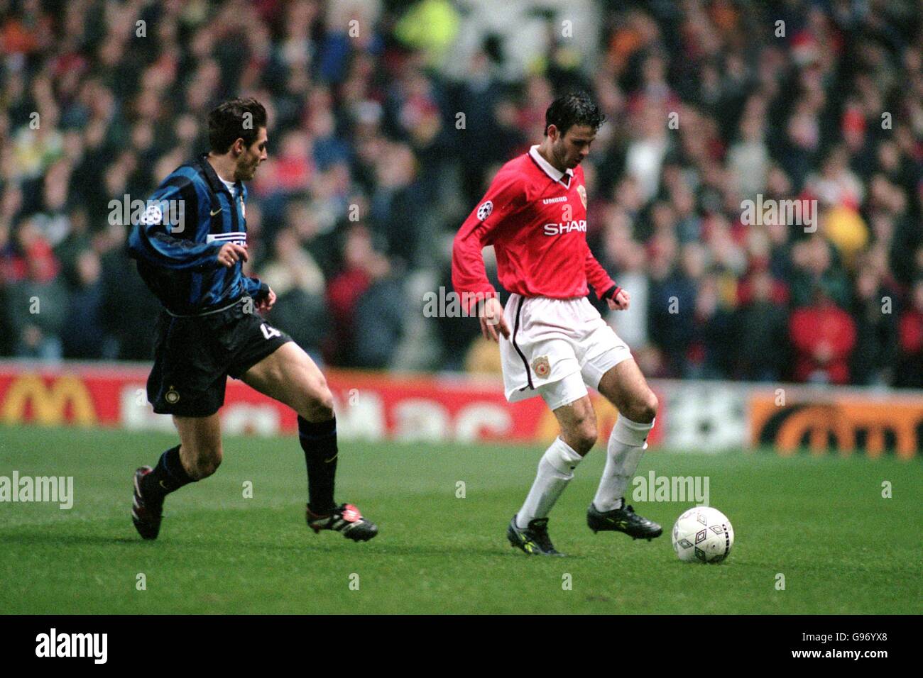 Soccer Uefa Champions League Quarter Final First Leg Manchester Stock Photo Alamy