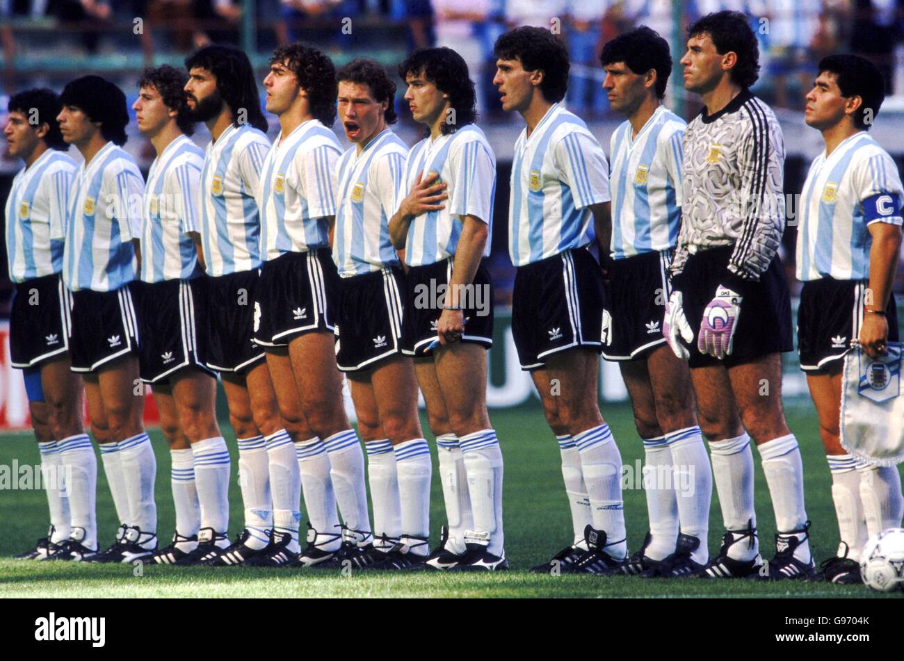 Soccer World Cup Italia 90 Group B Cameroon v Argentina Stock