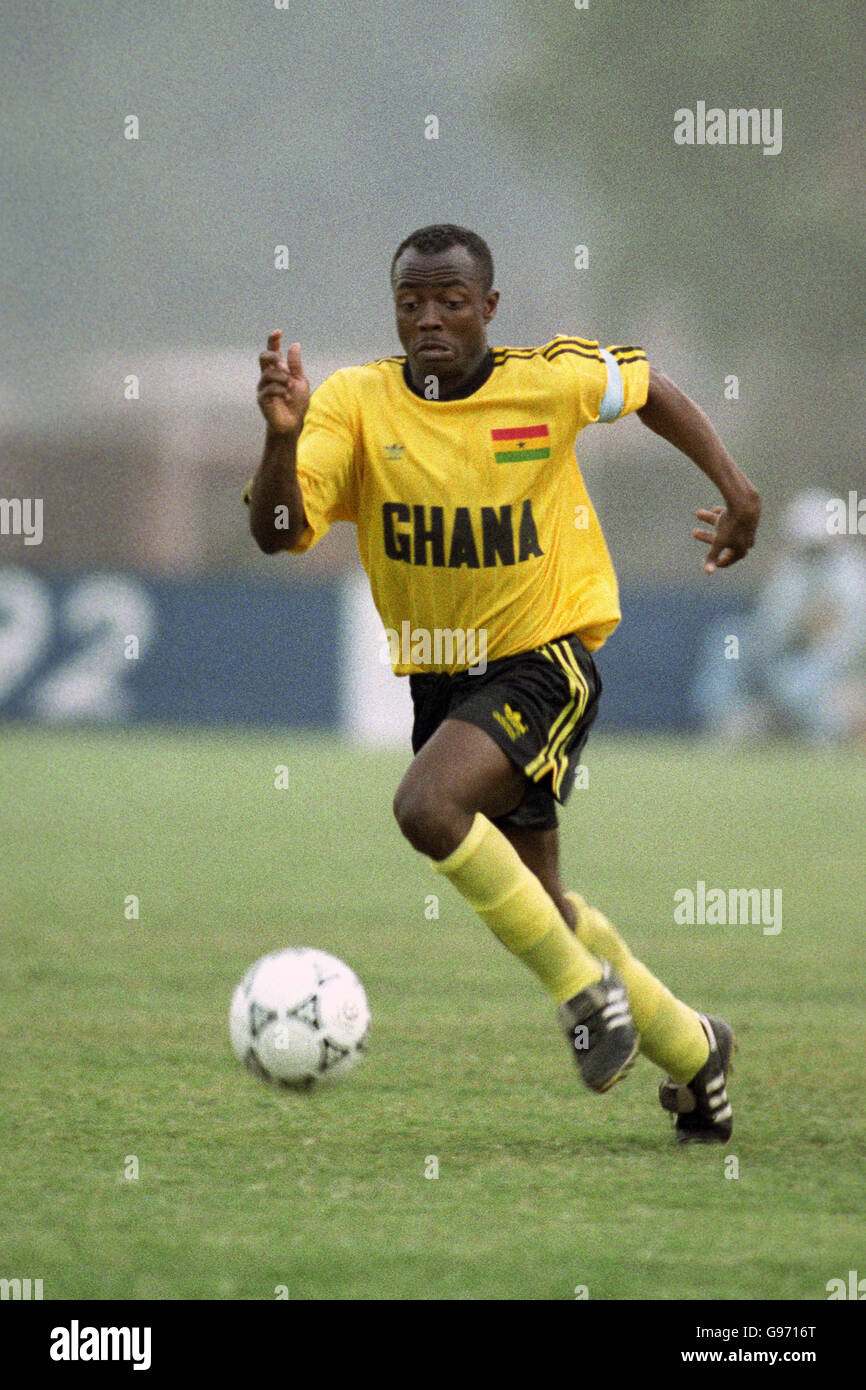 Soccer - African Nations Cup Senegal - Group D - Ghana v Zambia - Stade Aline Sitoe Diatta, Ziguinchor. ABEDI PELE, GHANA Stock Photo