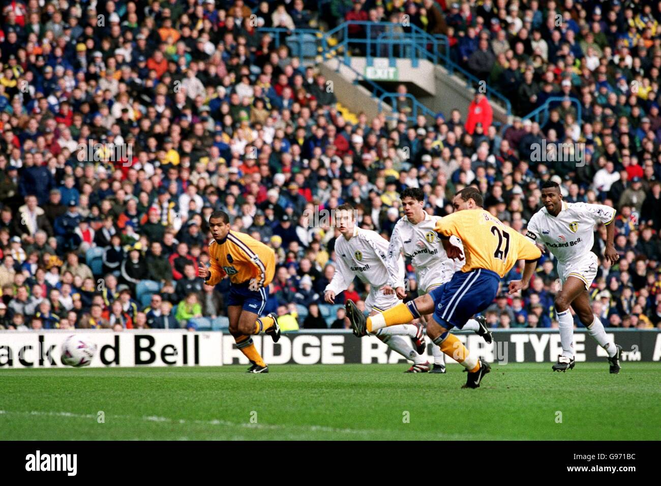 Premier league soccer derby county v leeds united hires stock