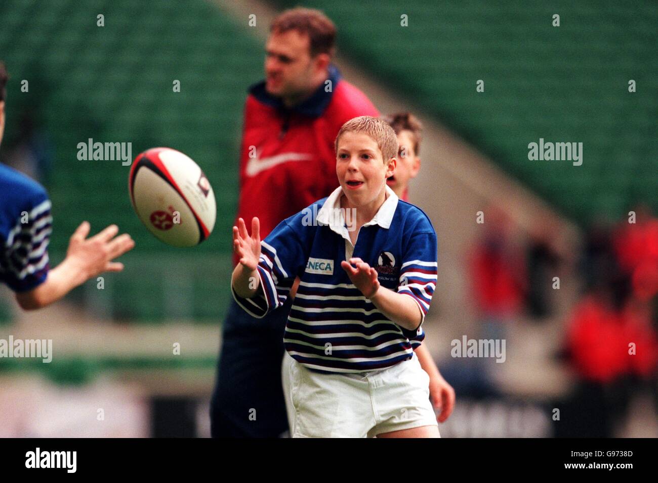 Rugby Union - Tetley's Bitter Cup - Final - Newcastle v Wasps. A member ...