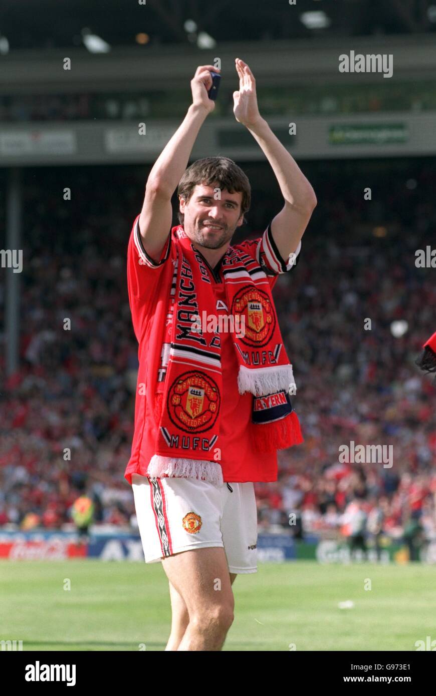 Manchester united captain roy keane celebrates winning the fa cup hi ...