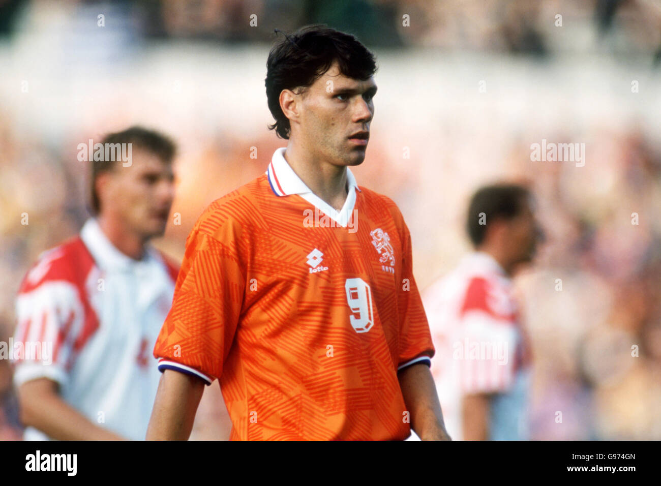 Soccer - European Championships - Semi Final - Denmark v Holland. Marco Van  Basten, Holland Stock Photo - Alamy