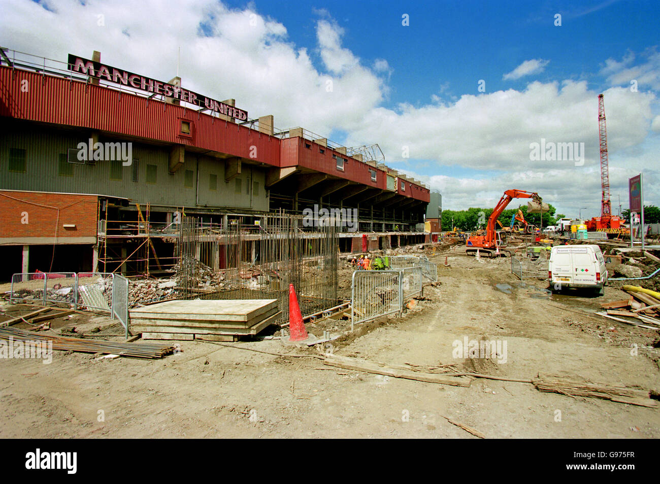 Redevelopment of the East Stand at Old Trafford commences Stock Photo