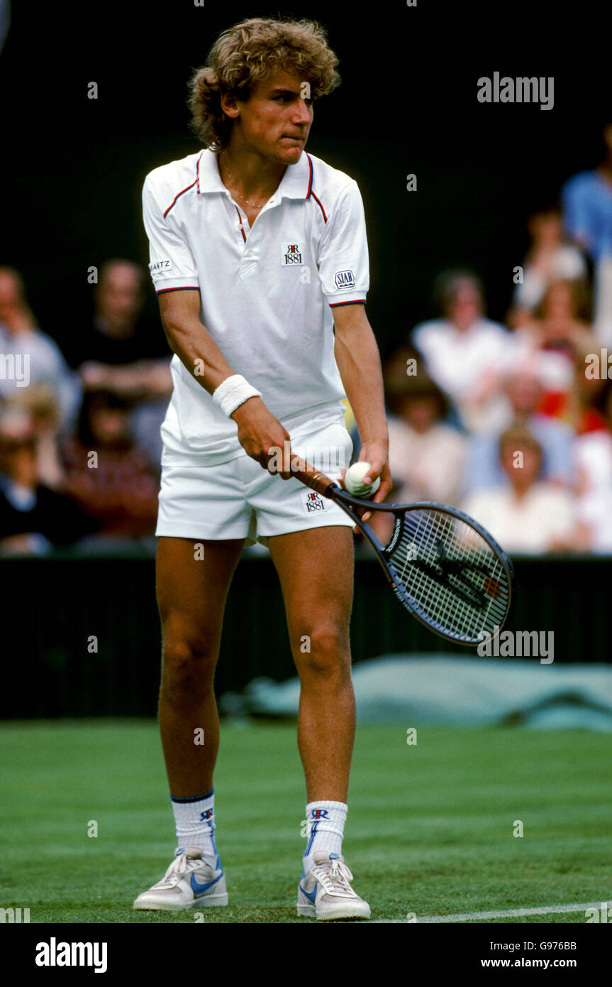 Tennis - Wimbledon Championships - Mats Wilander Stock Photo - Alamy