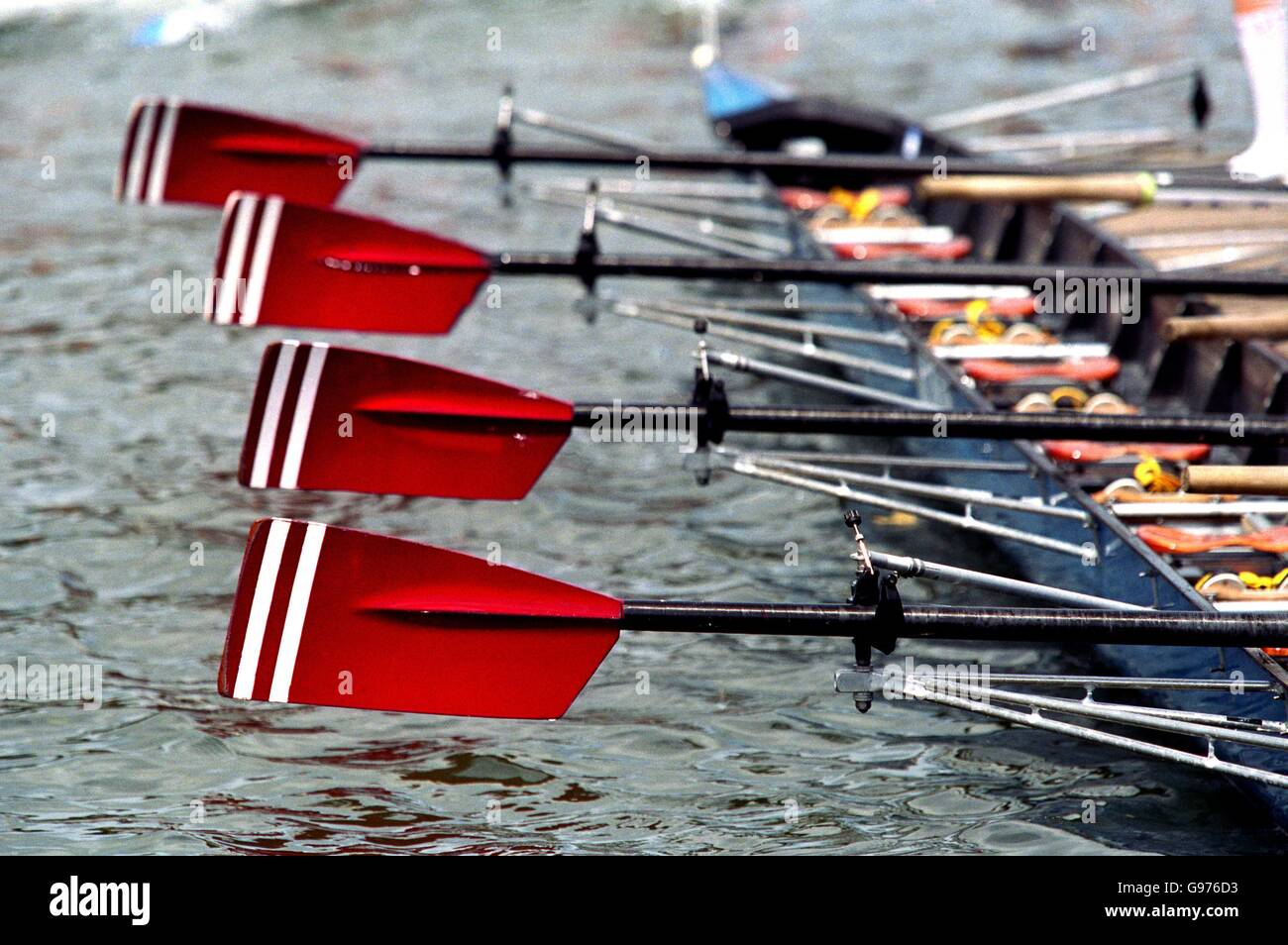 Rowing, Henley Royal Regatta. A boat and blades Stock Photo Alamy