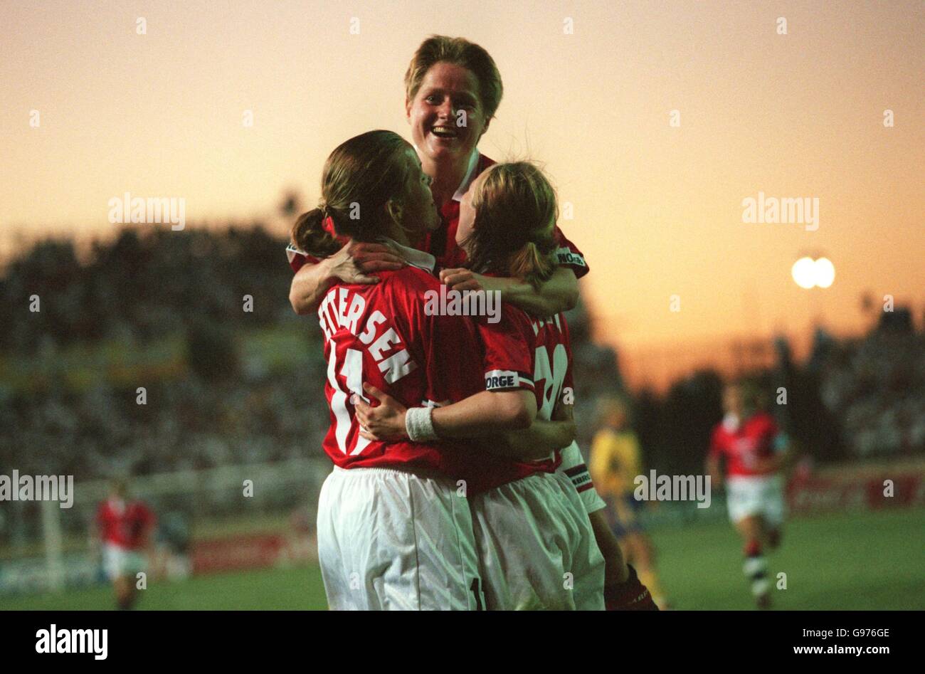 Women's Soccer - World Cup USA 99 - Quarter Final - Norway v Sweden Stock Photo