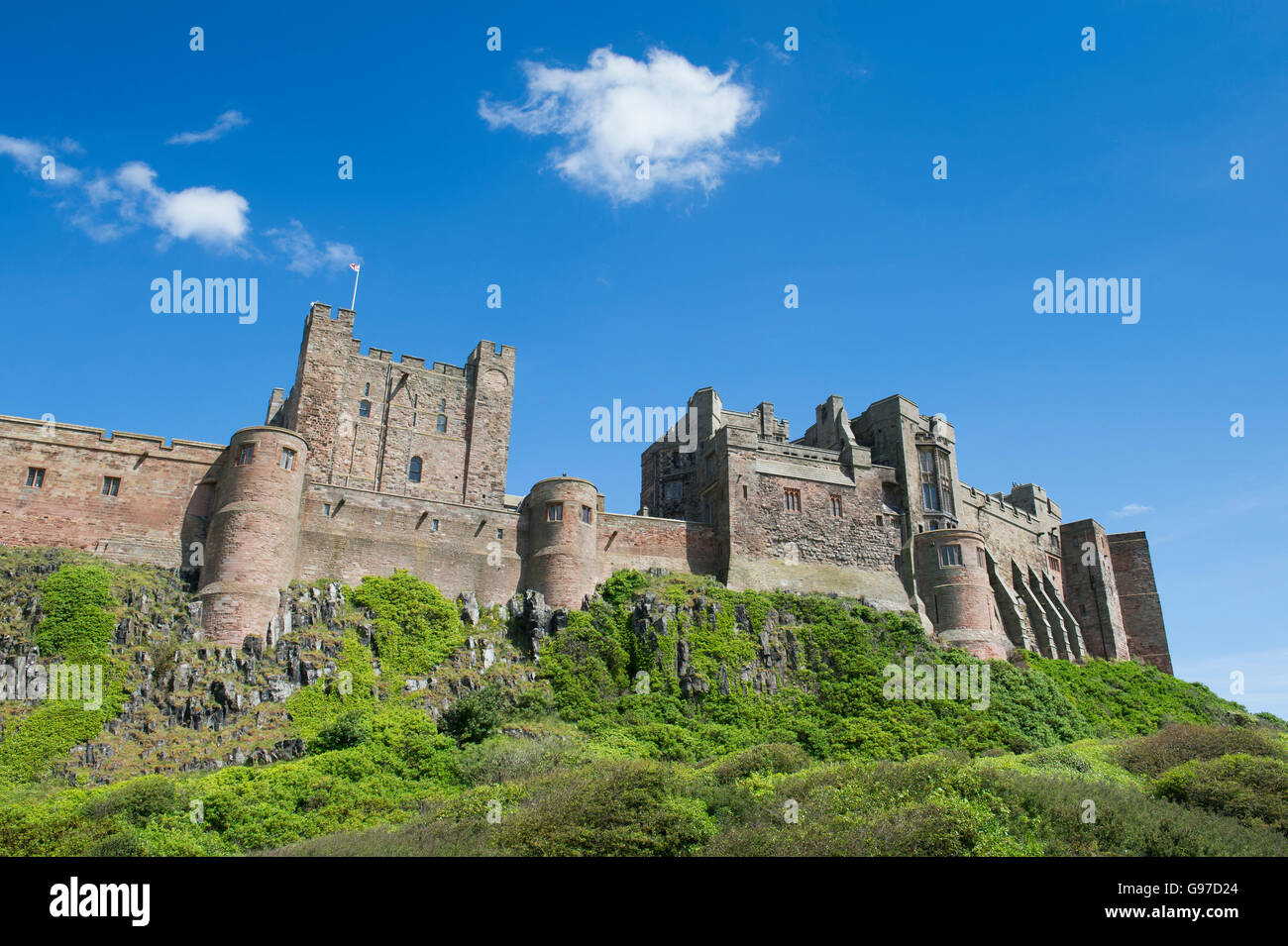 Bamburgh Castle. Northumberland, England Stock Photo