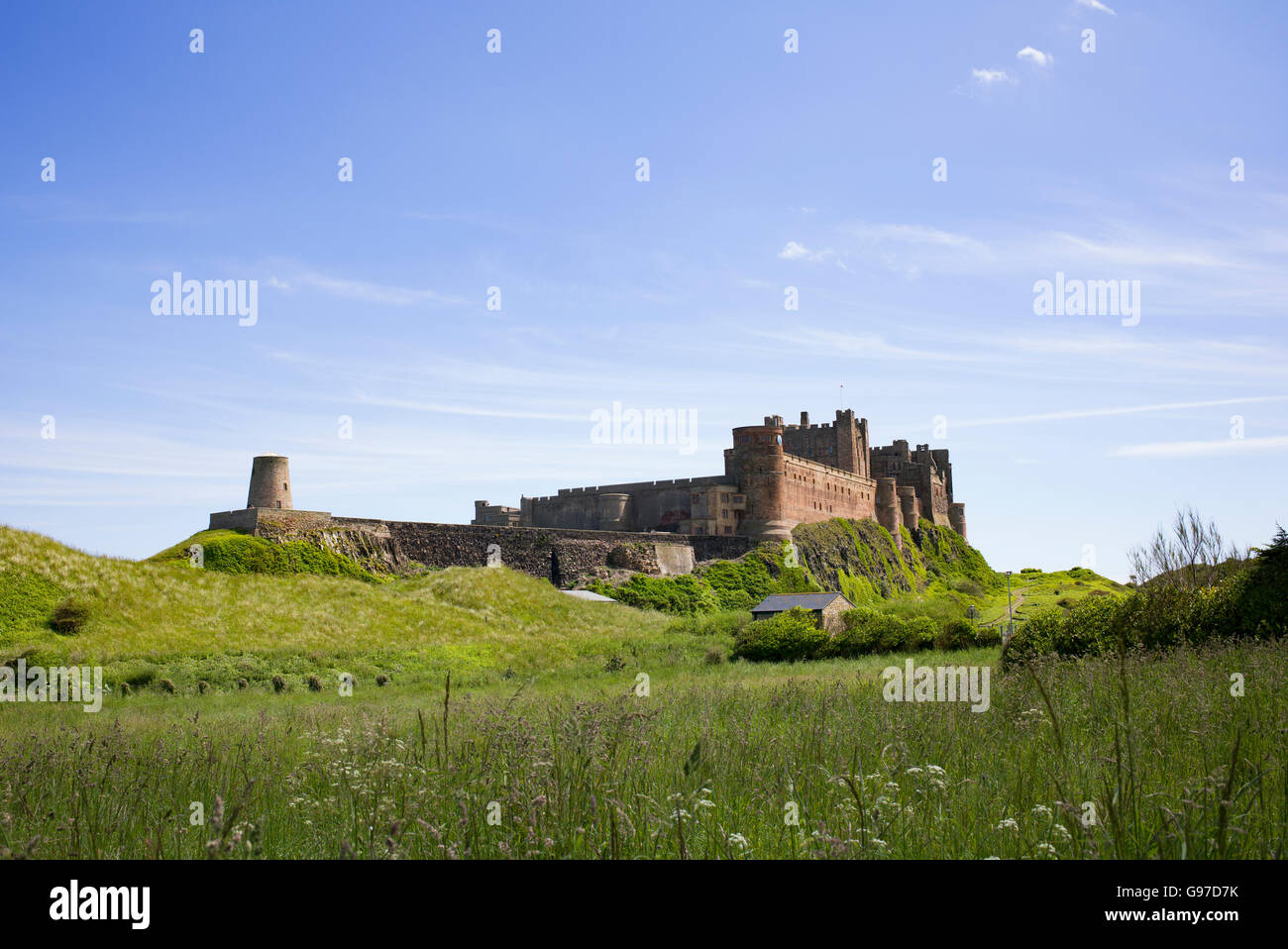 Bamburgh Castle. Northumberland, England Stock Photo