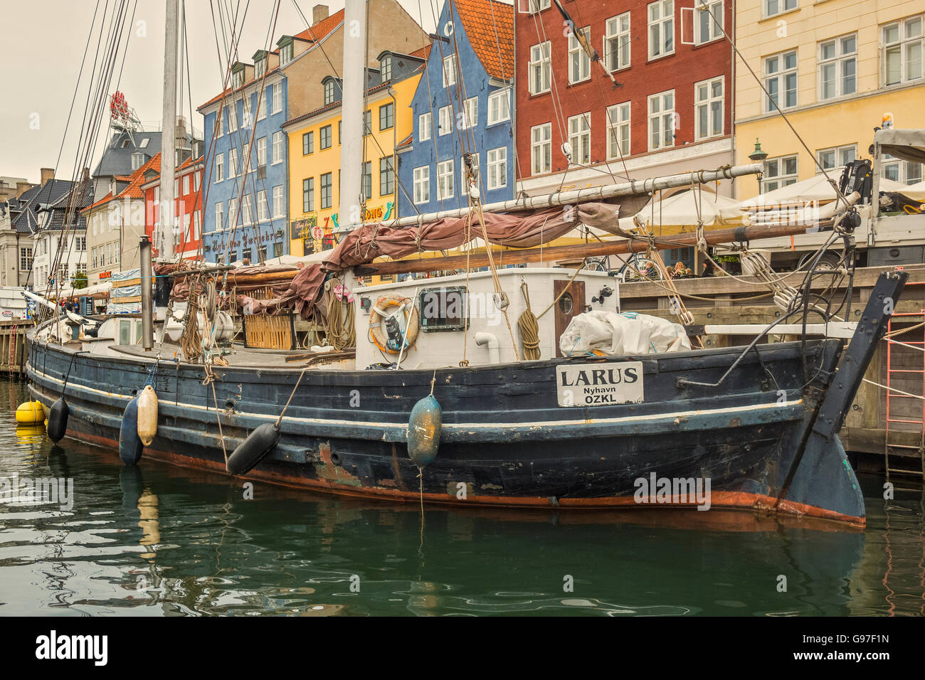 Boats in Nyhavn Canal Nyhavn Copenhagen Denmark Stock Photo