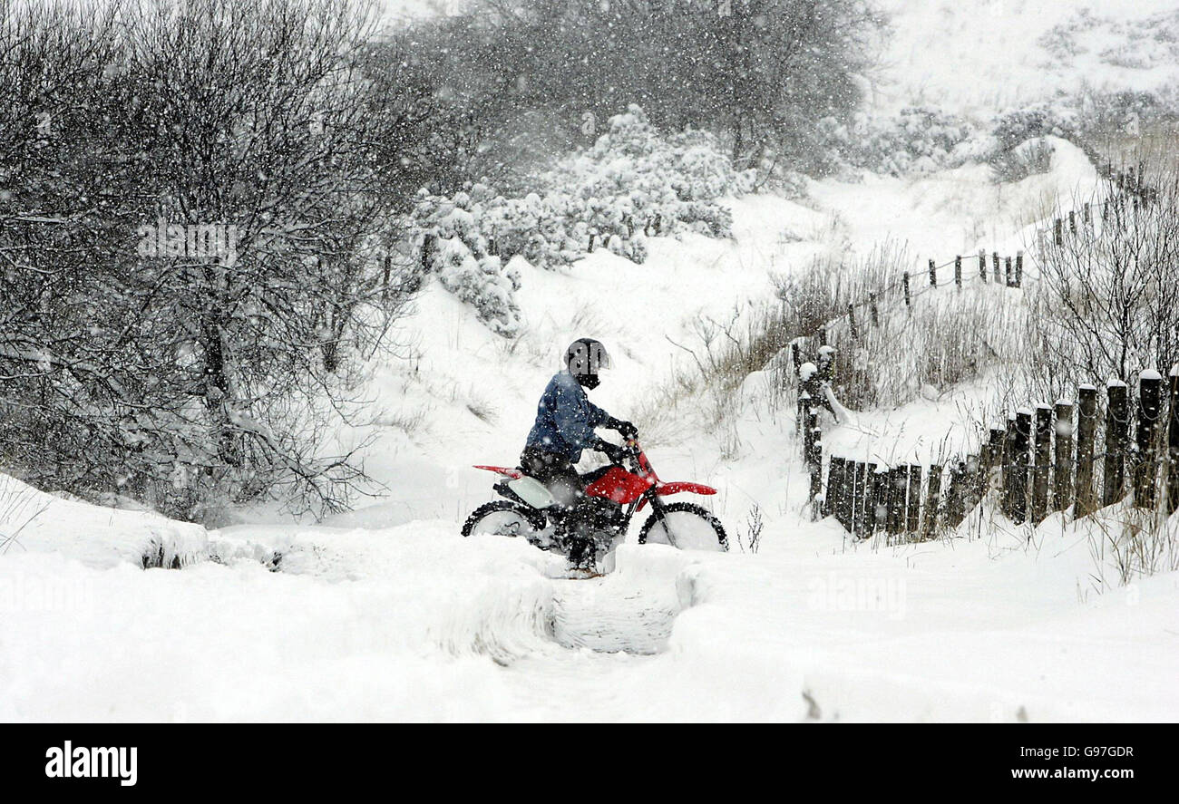 Weather Snow Carron Valley Stock Photo Alamy