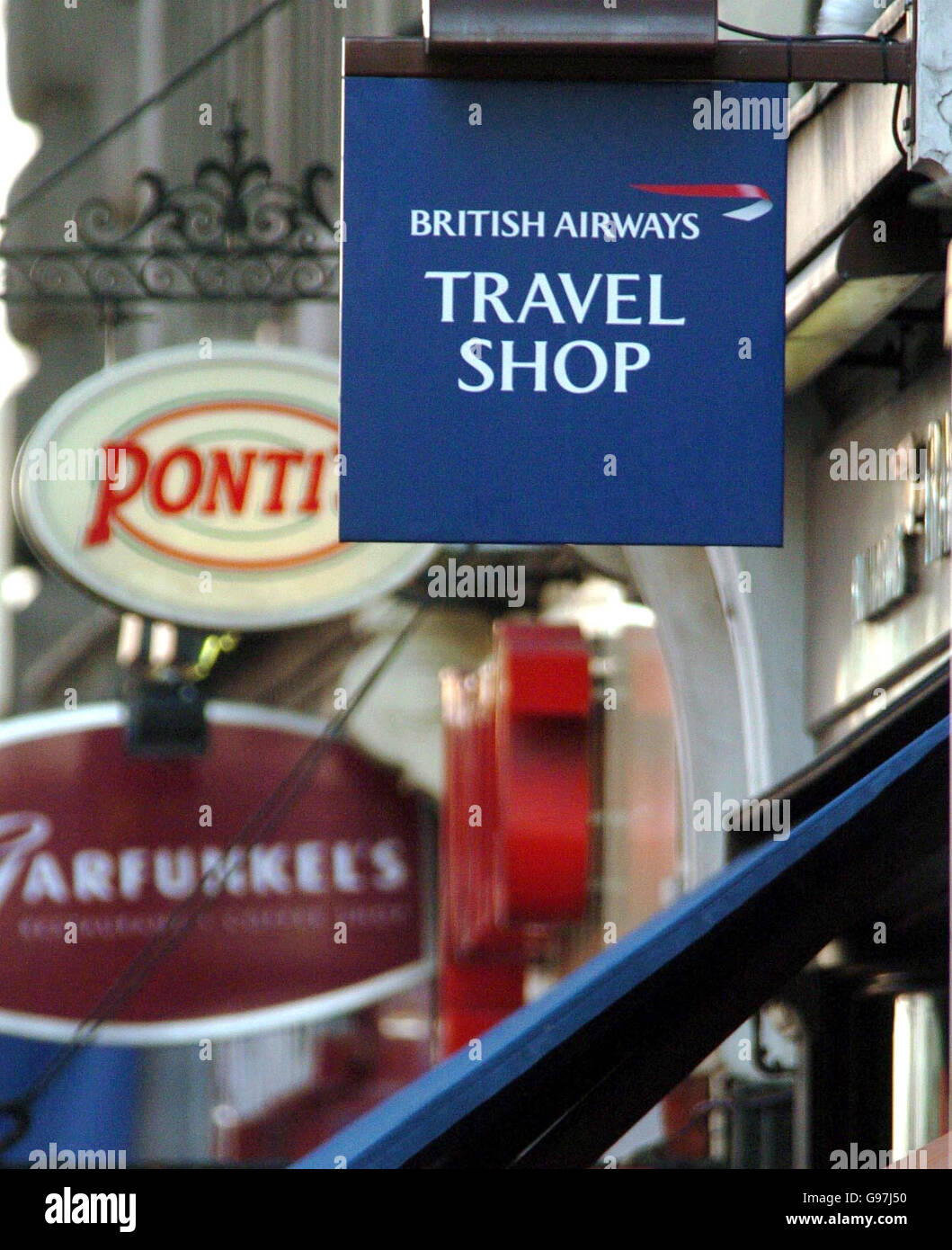 A British Airways Travel Shop in London, after British Airways
