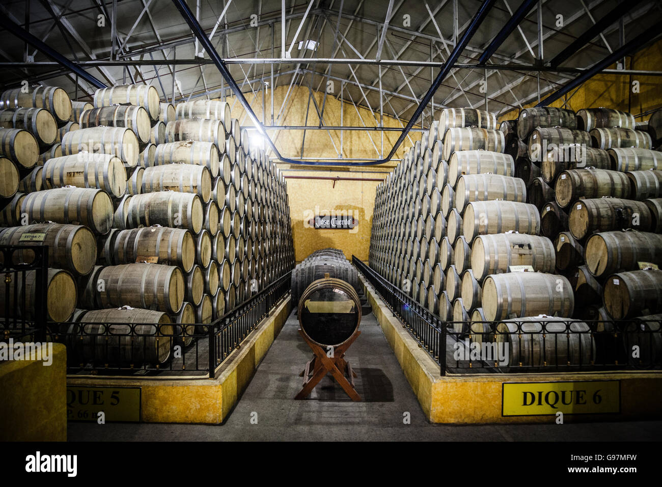 Jose Cuervo tequila distillery cellars Tequila, Jalisco, Mexico Stock