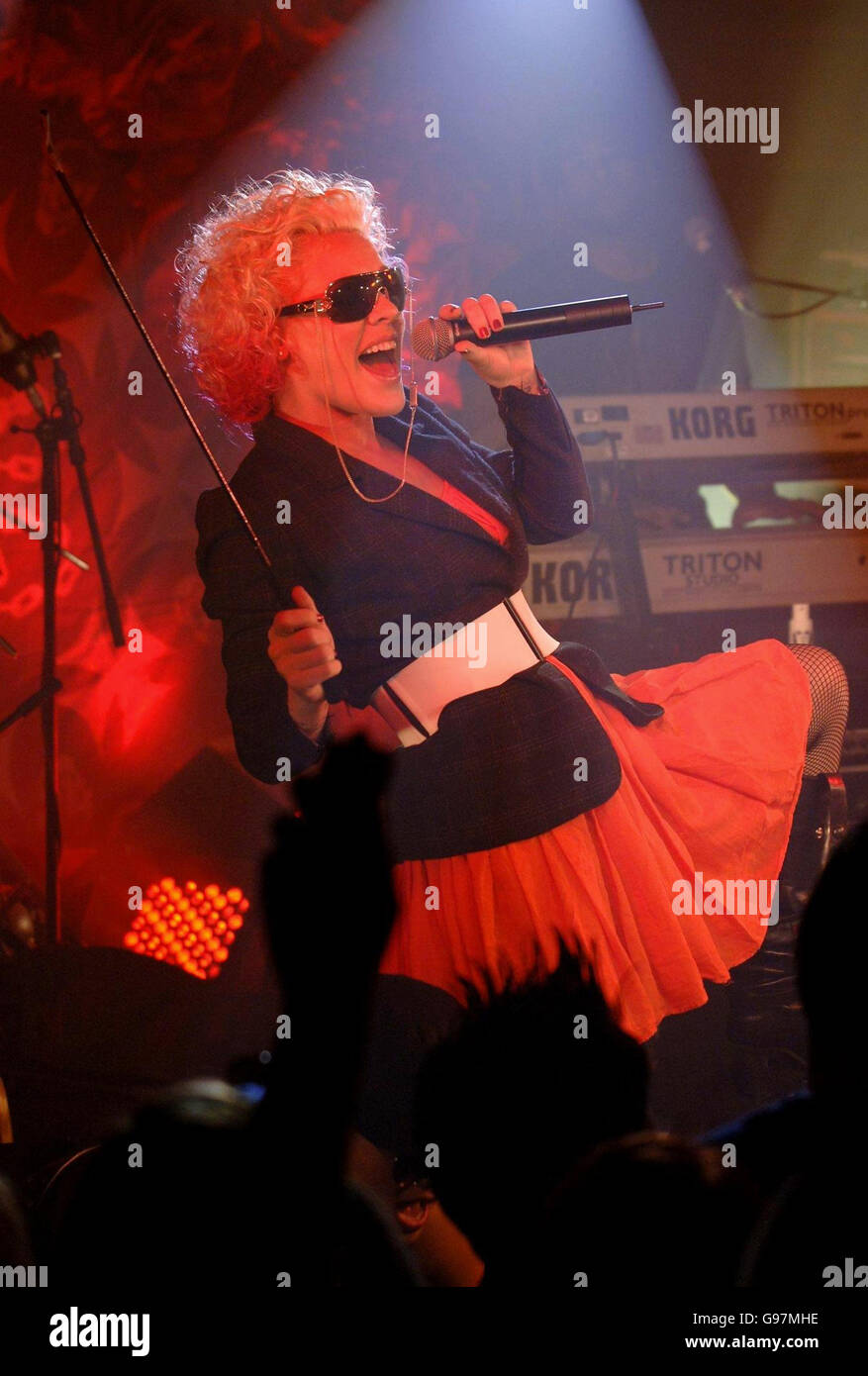Pink performs during her secret album launch party, at Lock 17 (formerly Dingwalls), north London, Wednesday 22 March 2006. PRESS ASSOCIATION Photo. Photo credit should read: Yui Mok/PA Stock Photo
