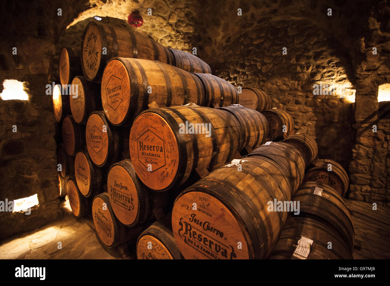 Jose Cuervo tequila distillery cellars Tequila, Jalisco, Mexico Stock