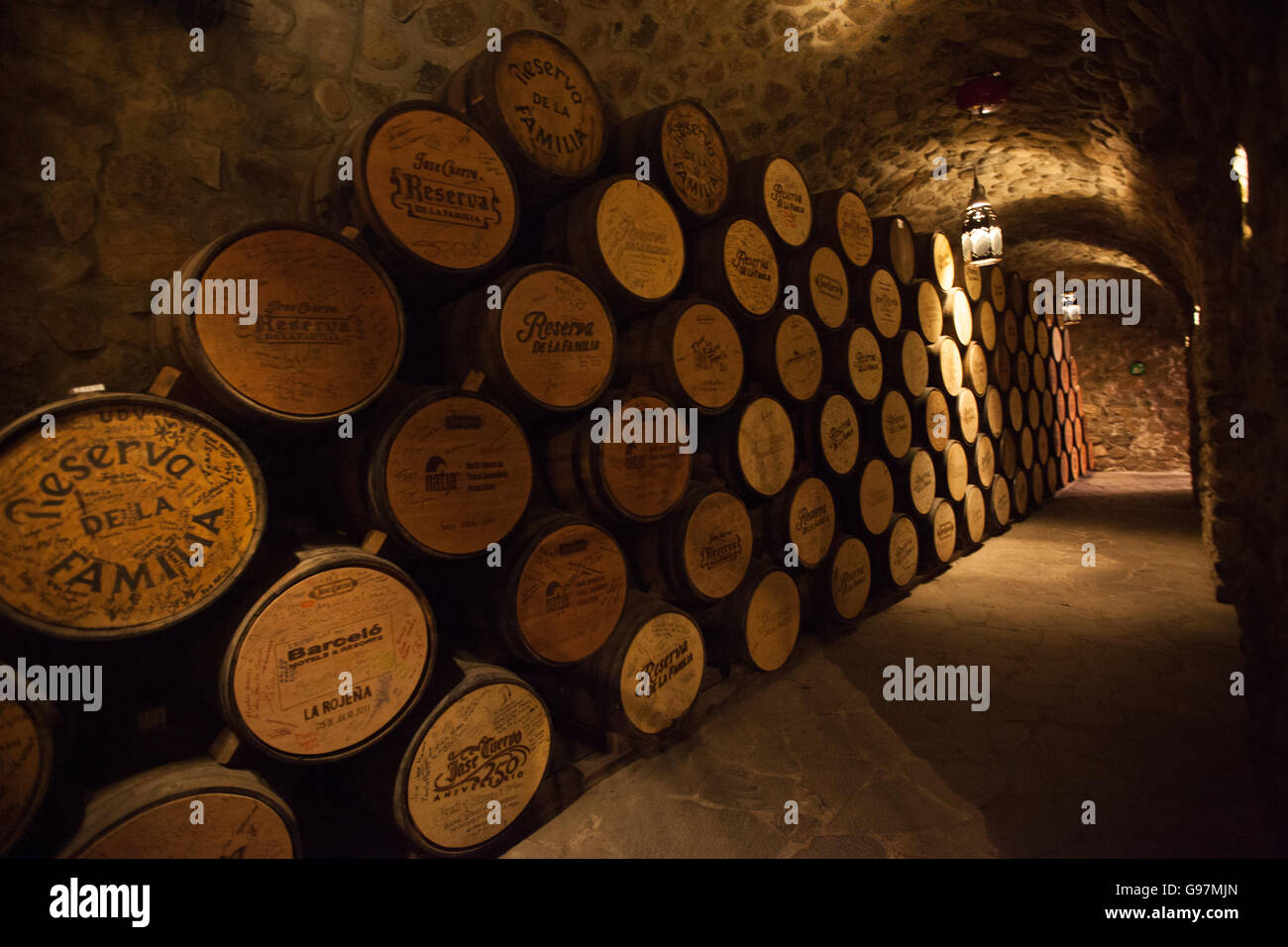 Jose Cuervo tequila distillery cellars Tequila, Jalisco, Mexico Stock
