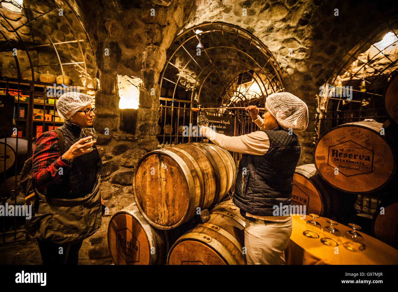 Jose Cuervo tequila distillery cellars Tequila, Jalisco, Mexico Stock