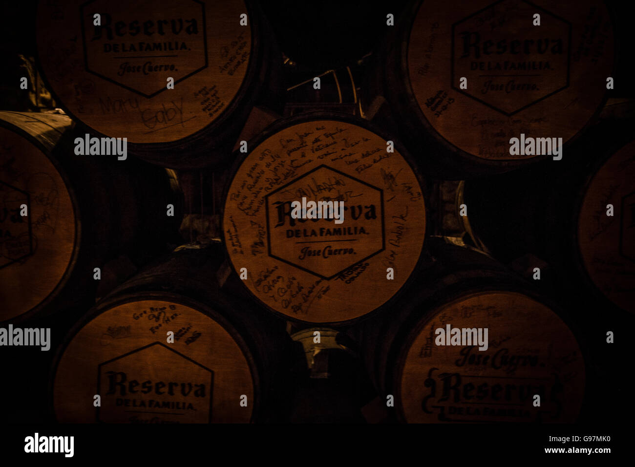 Jose Cuervo tequila distillery cellars Tequila, Jalisco, Mexico Stock