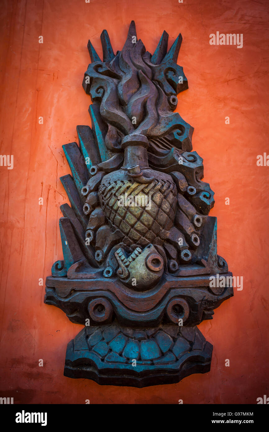 Sculpture about the teuila and the agave, Tequila Jalisco Stock Photo