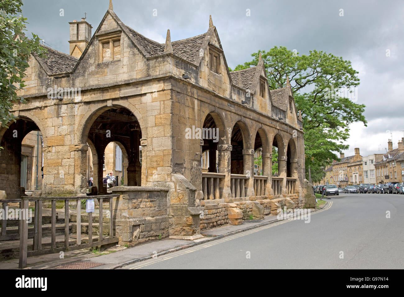 Market hall Chipping Campden high street Cotswolds UK Stock Photo Alamy