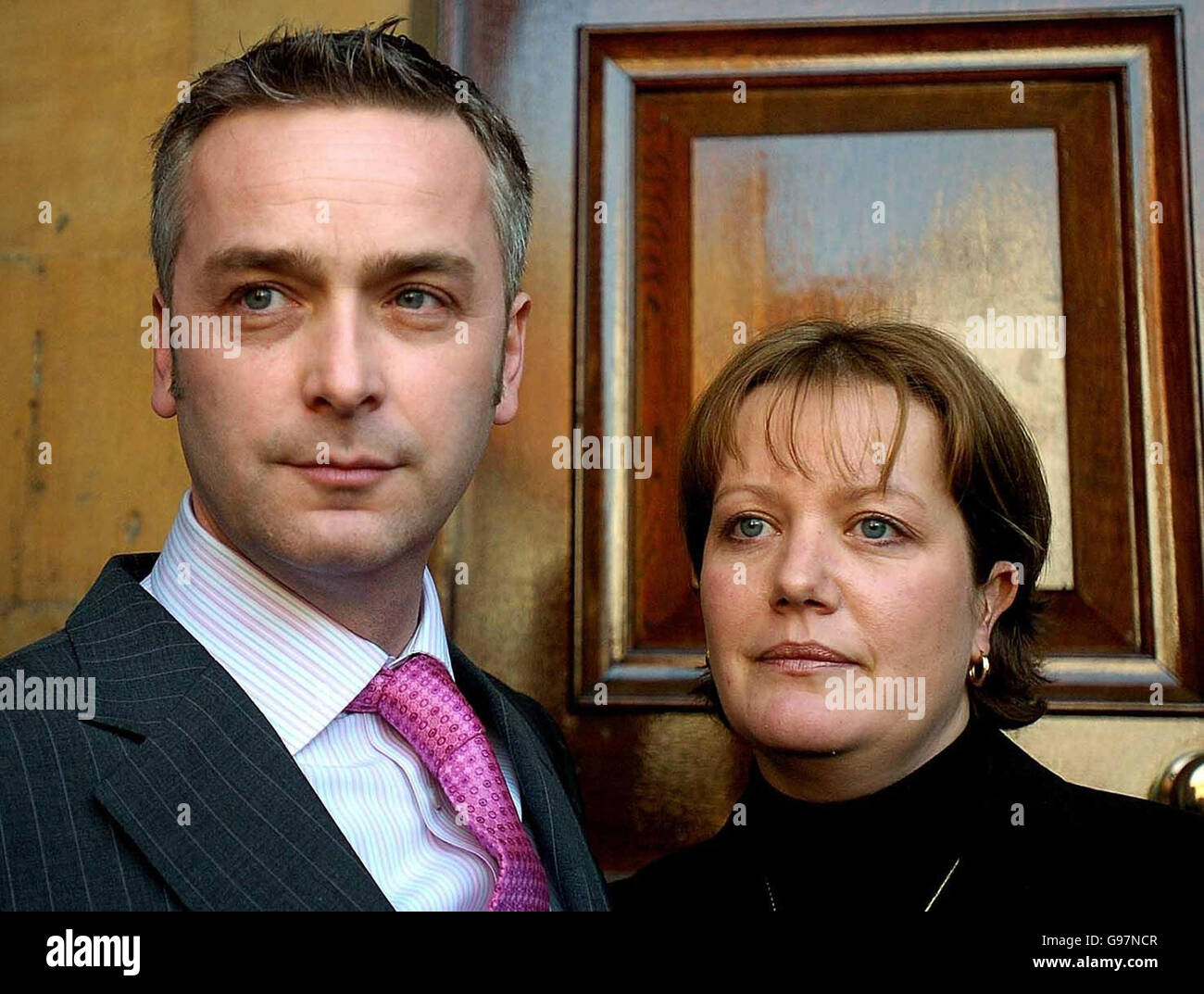 Justin and victoria rae stand outside stratford upon avon town hall hi