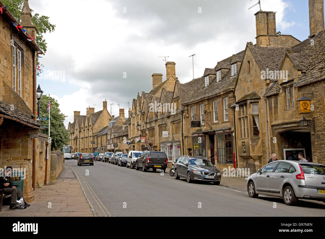 Chipping Campden High Street Cotswolds UK Stock Photo Alamy