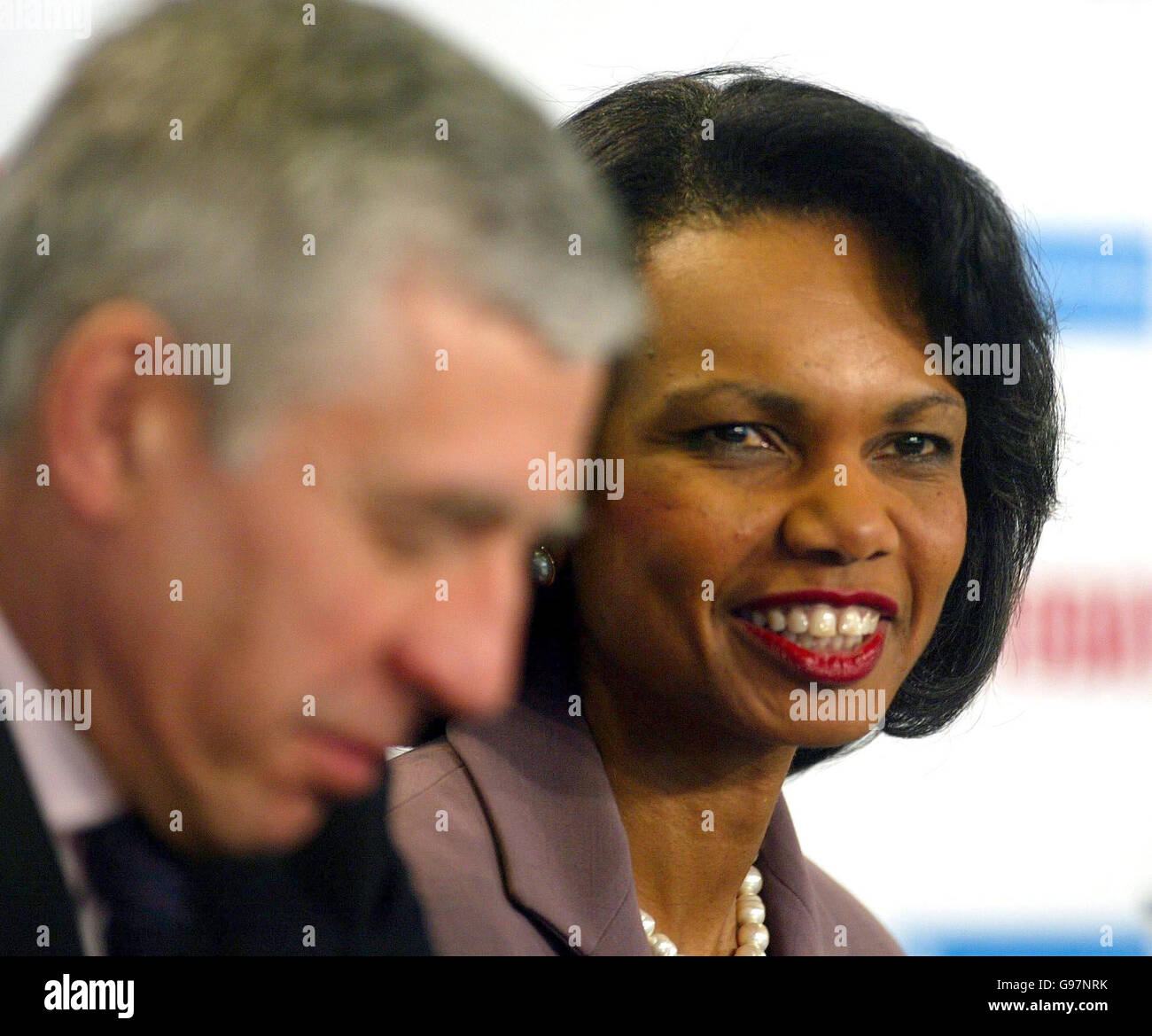 Condoleezza Rice UK Visit Stock Photo