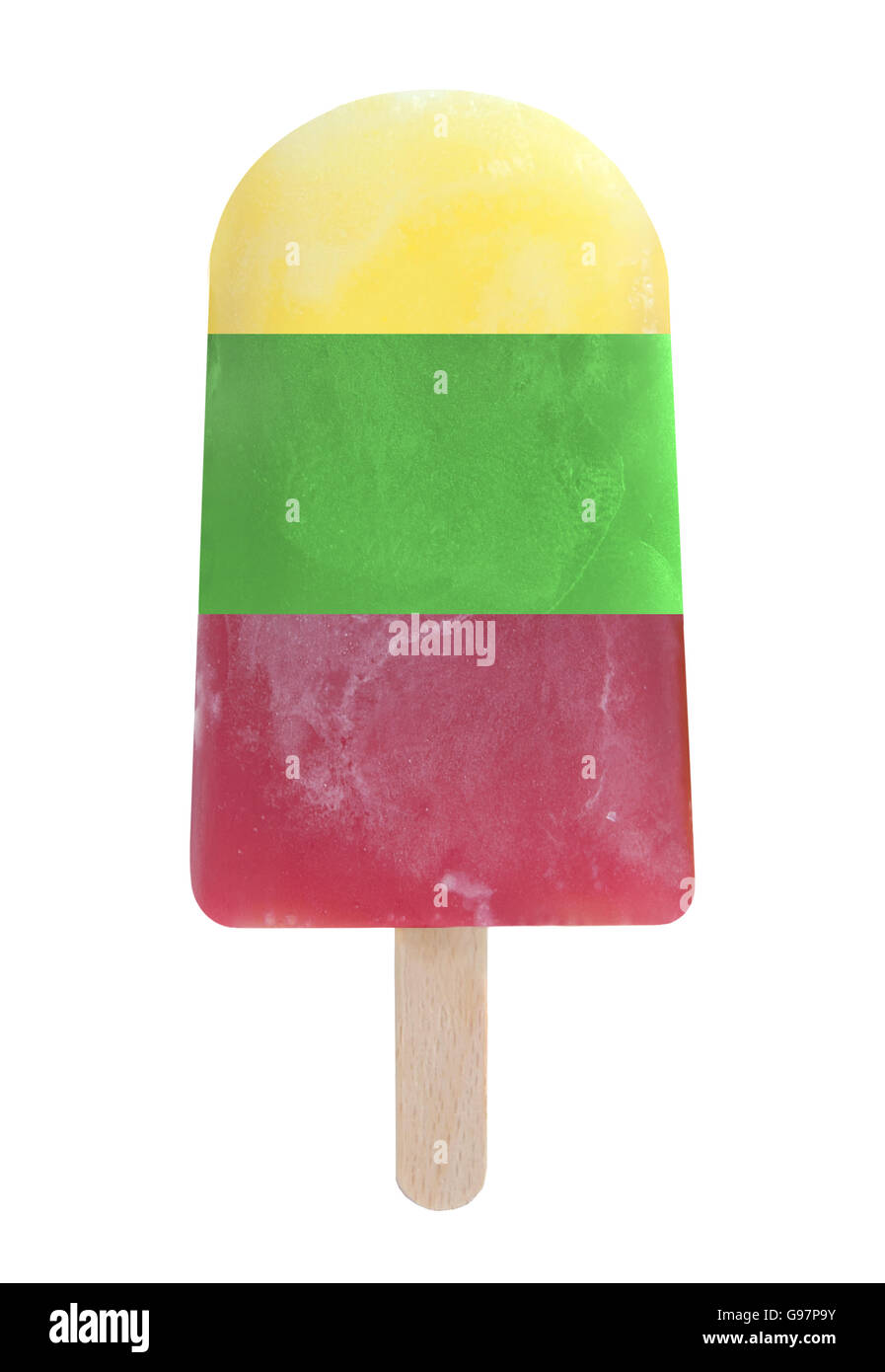 Ice lolly over a white background Stock Photo