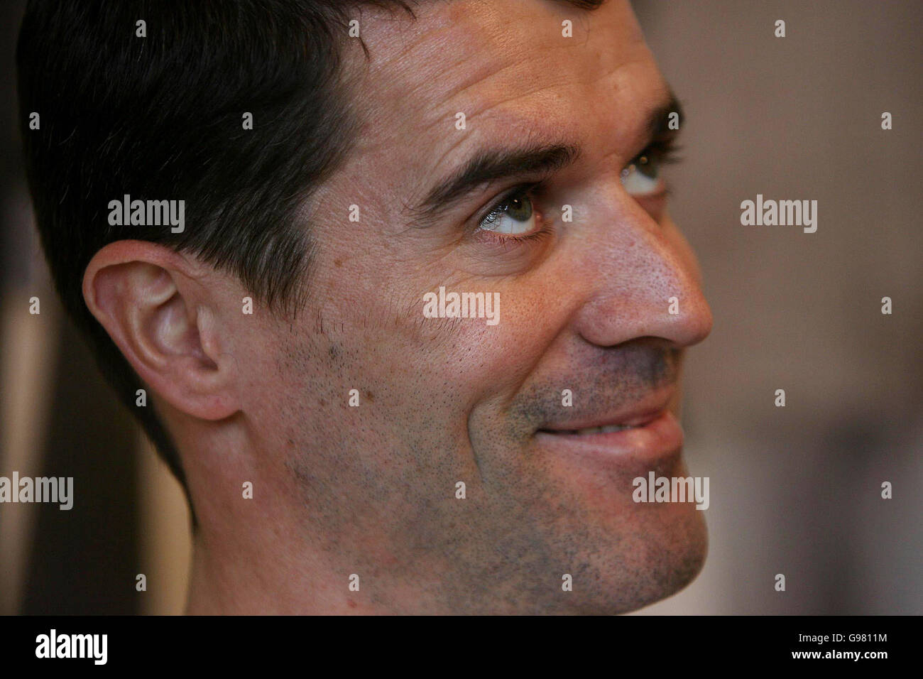 Glasgow Celtic Soccer Star Roy Keane during an Irish Guide Dogs for the Blind press conference in Dublin, Tuesday March 14 2006, where they launched the 'Shades 2006' campaign'. Roy Keane invited schools, businesses and organisations to register now for 'shades week' which starts on May 1. PRESS ASSOCIATION Photo. Photo credit should read: Julien Behal/PA Stock Photo