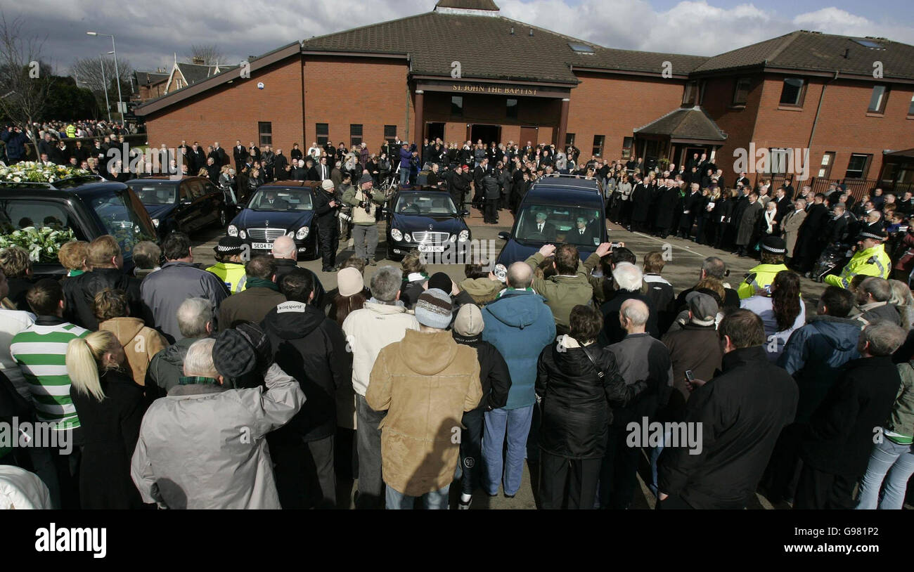 The funeral cortege of celtic football legend jimmy johnstone hires