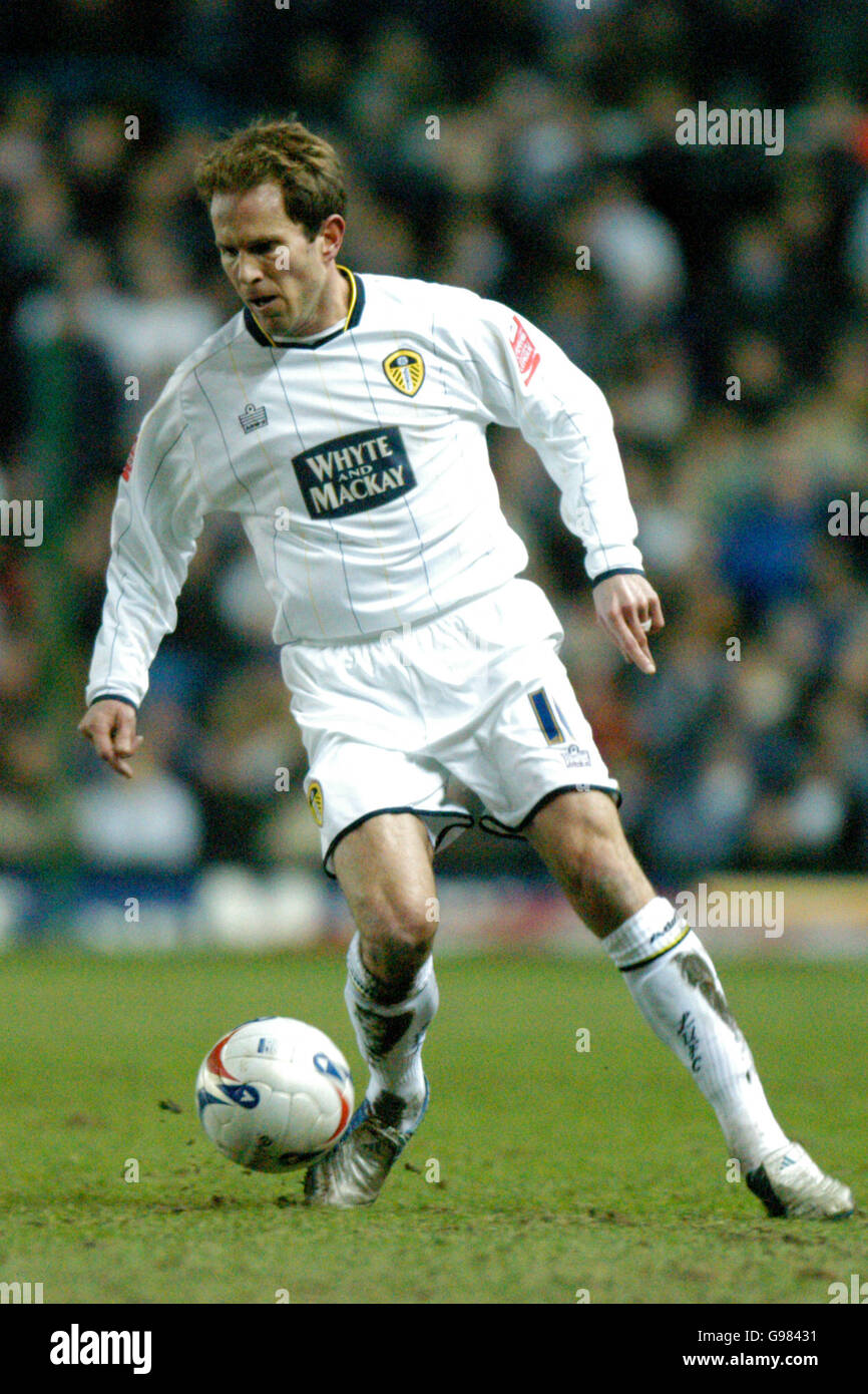 Leeds United's Eddie Lewis in action against Crystal Palace, Tuesday 21st March 2006, during their Coca Cola Championship match at Elland Road, Leeds. PRESS ASSOCIATION Photo. Photo credit should read: Alistair Wilson/PA. Stock Photo