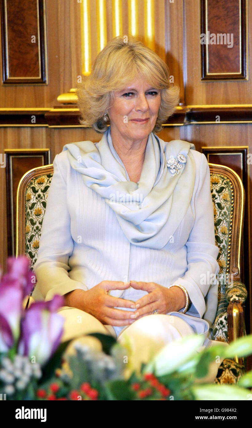 The Duchess of Cornwall on a visit to King Abdullah Bin Abdulaziz, Riyadh, Saudi Arabia, Saturday March 25, 2006. Prince Charles and Camilla are spending two days in Riyadh amid intense security as they continue with their second overseas tour. See PA story ROYAL Charles. PRESS ASSOCIATION photo. Photo credit should read: Ian Jones/Daily Telegraph Pool/PA Stock Photo