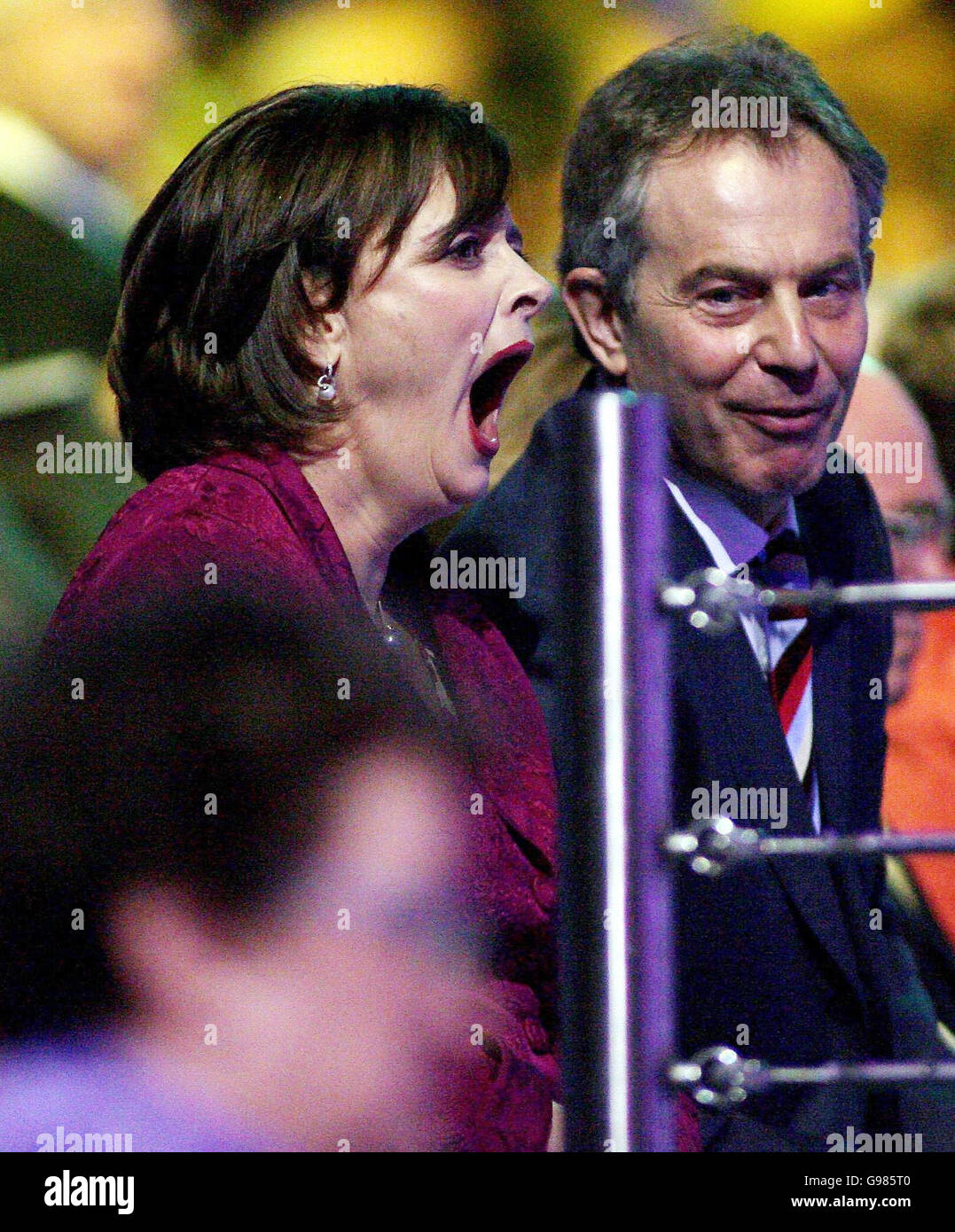 Commonwealth Games - Blairs. Britain's Prime Minister Tony Blair and