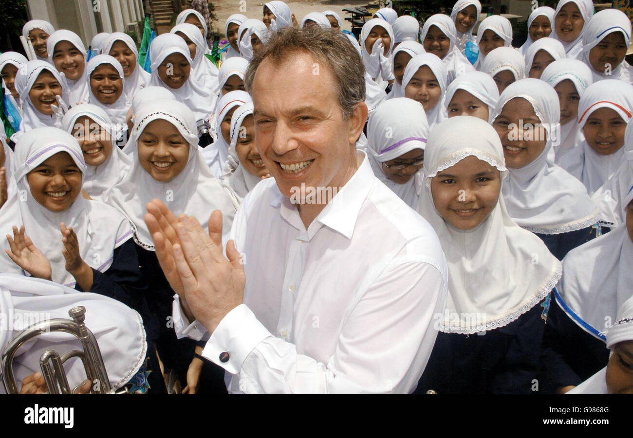 Tony Blair at Jakarta Stock Photo - Alamy