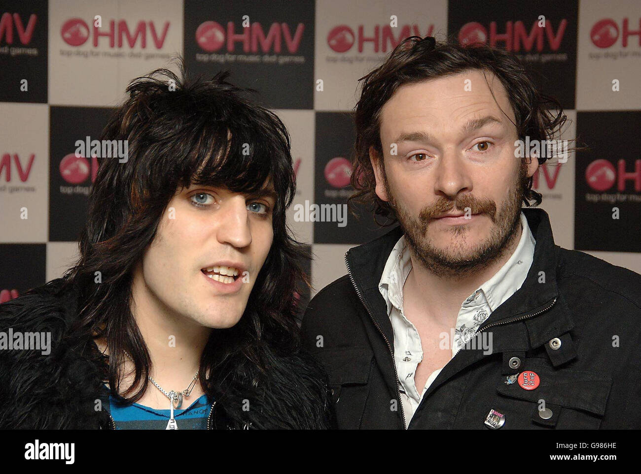 Noel Fielding (L) and Julian Barratt are seen at the DVD launch of 'The Mighty Boosh' (Series 2), at HMV, central London, Thursday 30 March 2006. PRESS ASSOCIATION PHOTO. Photo credit should read: Ian West/PA Stock Photo