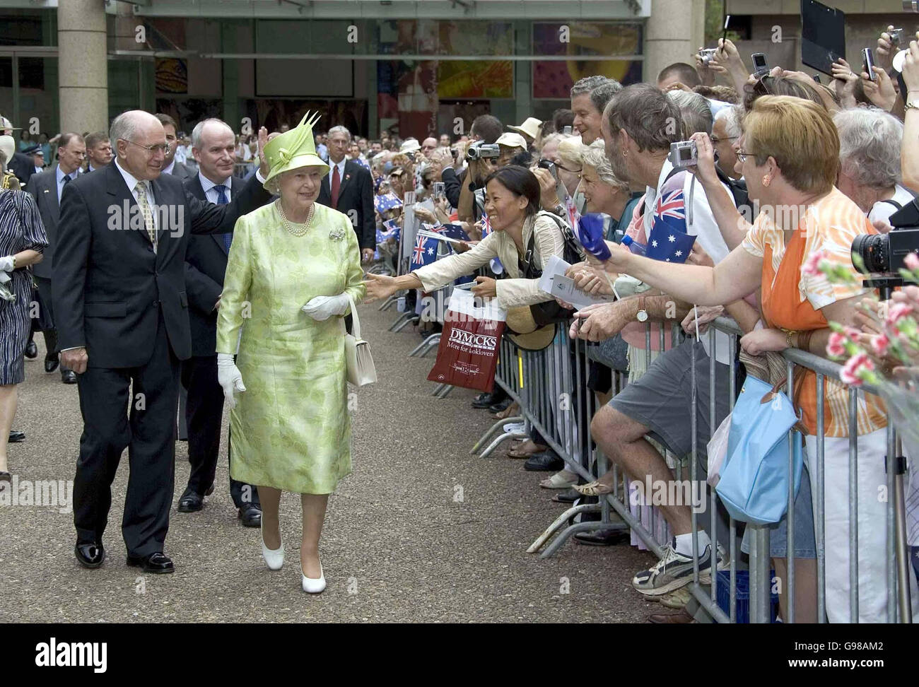 Queen Visit to Australia Stock Photo