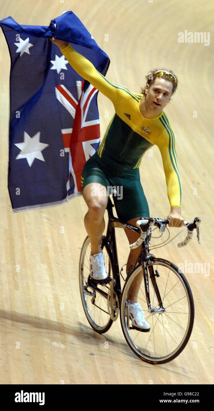 Australia's Ben Kersten celebrates winning the gold medal in the Mens