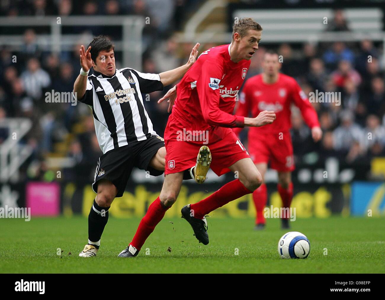 Prime TV presenter Peter Crouch before the Premier League match at  Anfield, Liverpool Stock Photo - Alamy