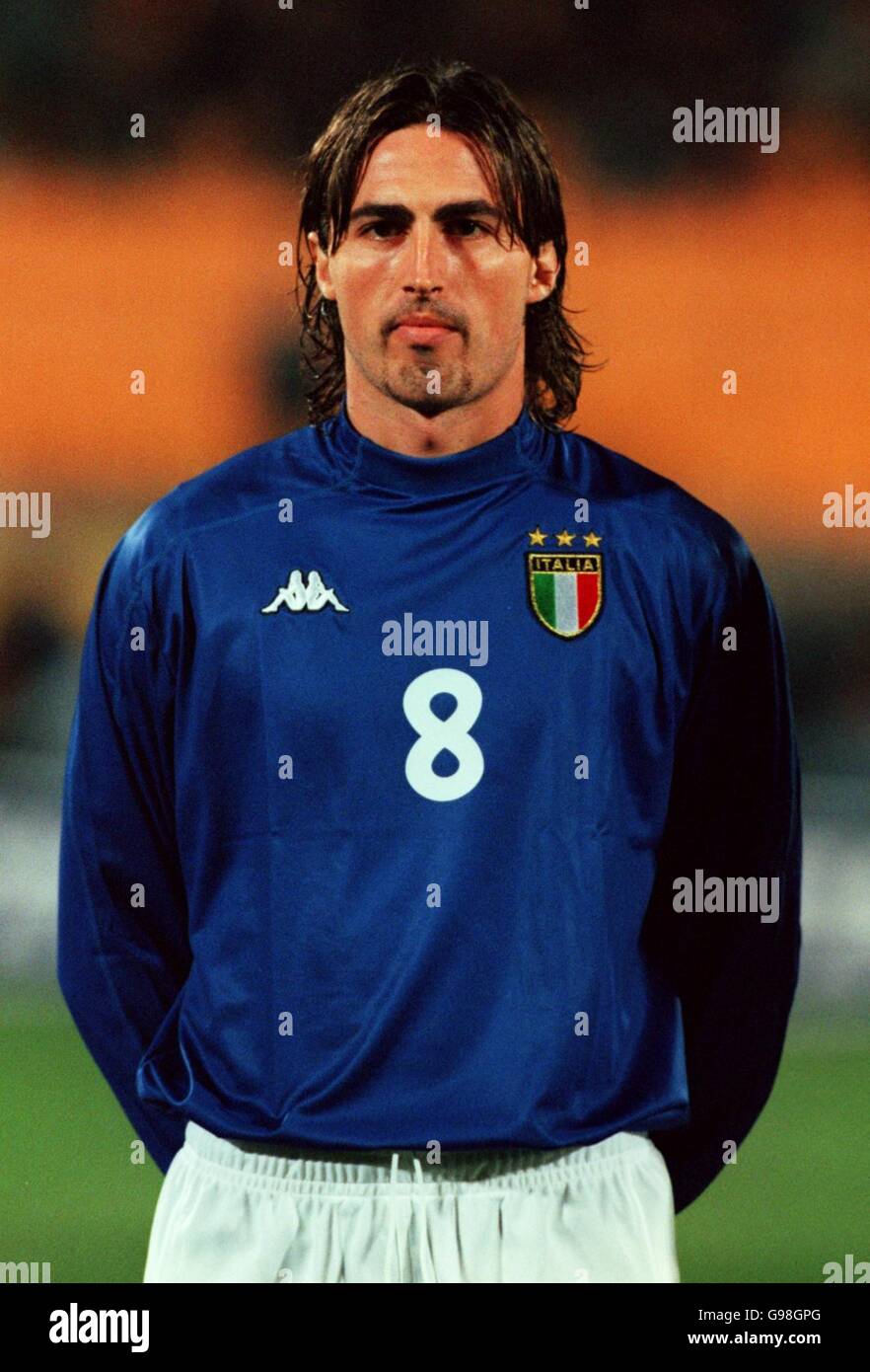Soccer - Friendly - Italy v Belgium. Italy's Dino Baggio Stock Photo - Alamy