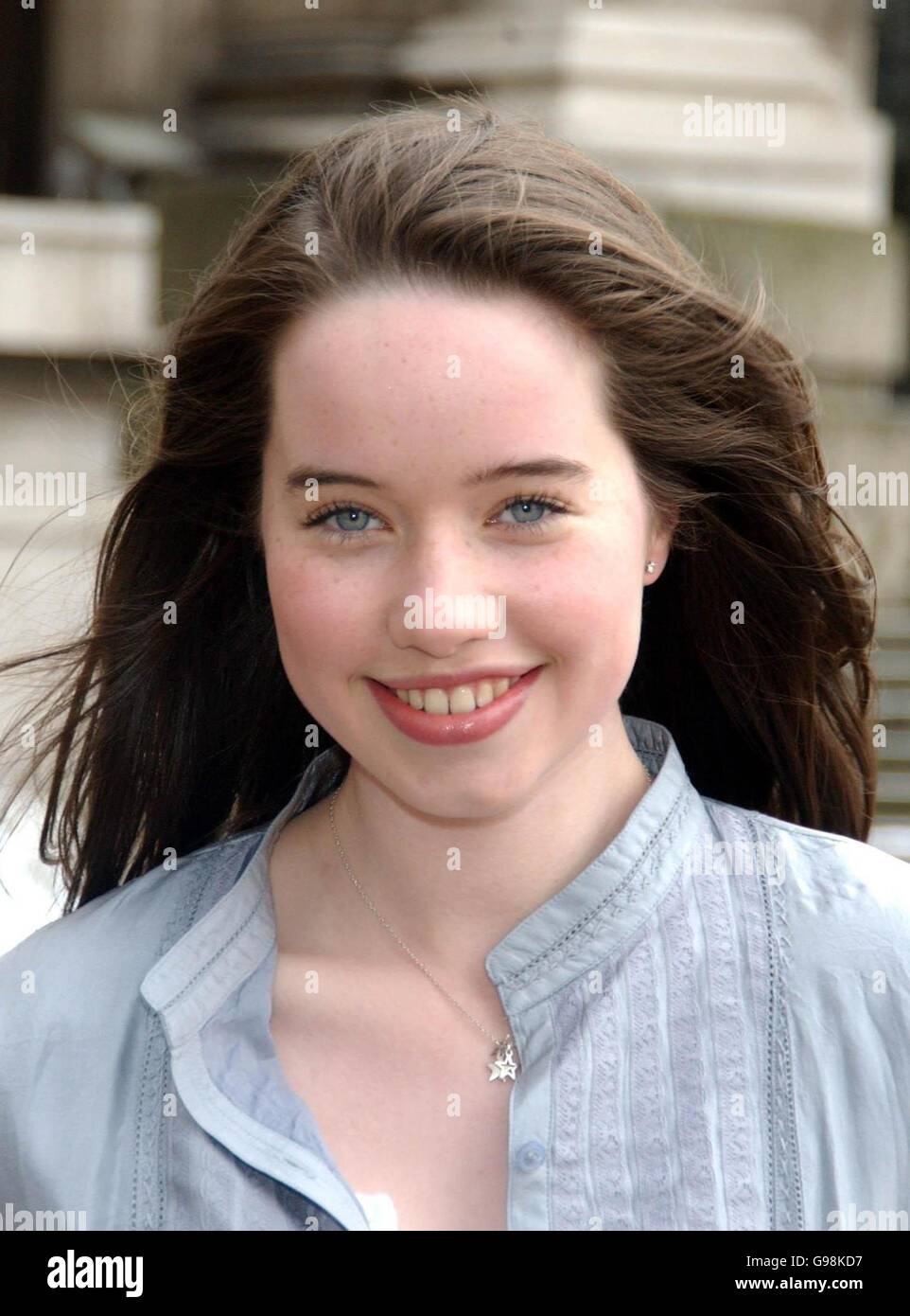 Anna Popplewell from 'The Chronicles of Narnia' stands alongside a life-size 70 stone ice sculpture of 'Aslan' at a photocall to mark Disney's April 3rd DVD release of the movie, at the Ballroom, County Hall, south London, Wednesday 29 March 2006. PRESS ASSOCIATION Photo. Photo credit should read: Anthony Harvey/PA Stock Photo