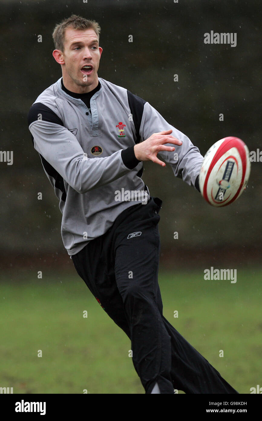 Daffed James Rugby Wales dafydd james during the training session at sophia gardens hi-res ...