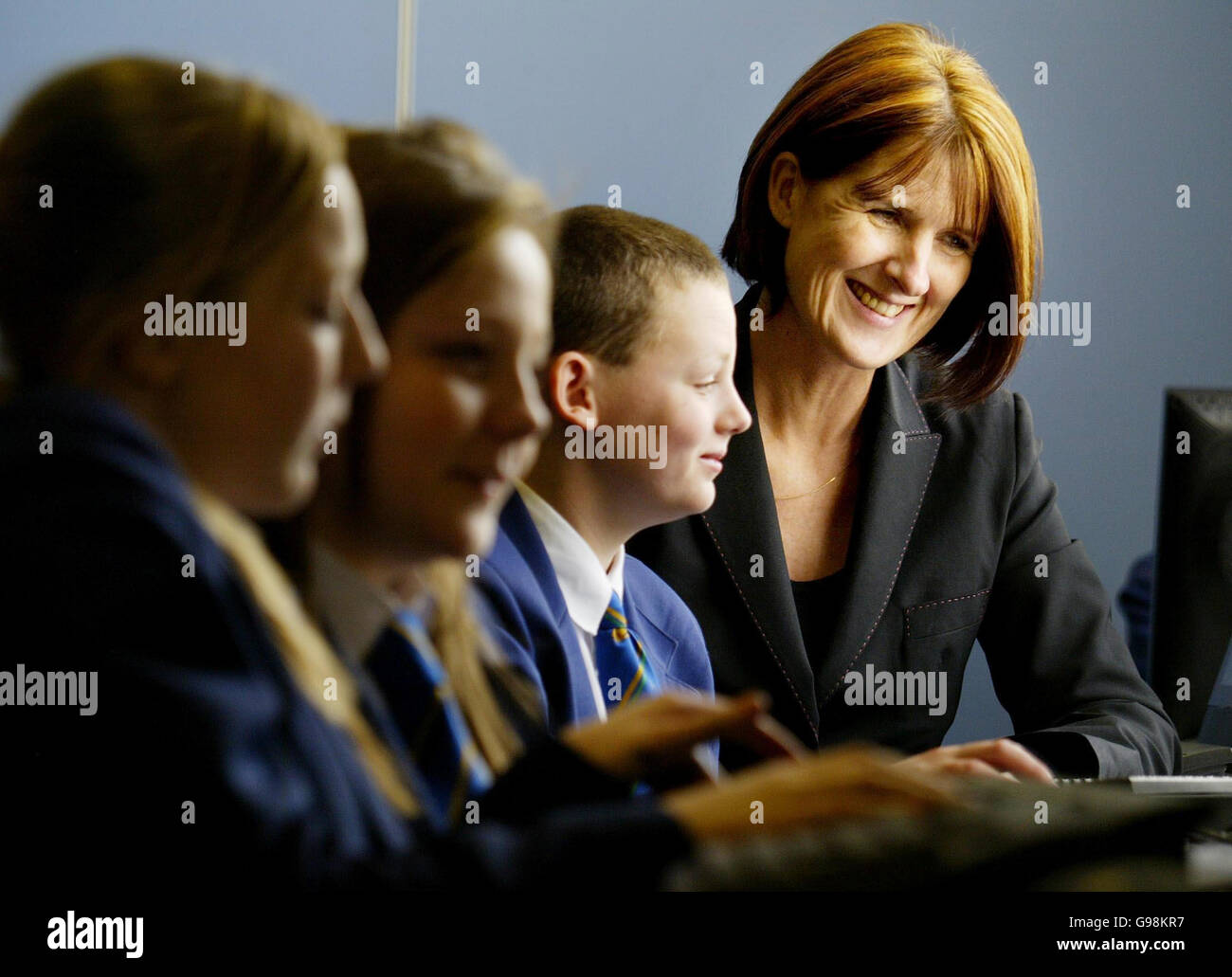 Helena Sullivan-Tighe, headteacher with deputy head Richard Baddeley at the Community College Whitstable, Kent, Wednesday 29 March 2006. The Community College is the most improved school in the country in Key Stage 3 results from 2002 to 2005. See PA story EDUCATION Tables. PRESS ASSOCIATION Photo. Photo credit should read: Gareth Fuller/PA Stock Photo