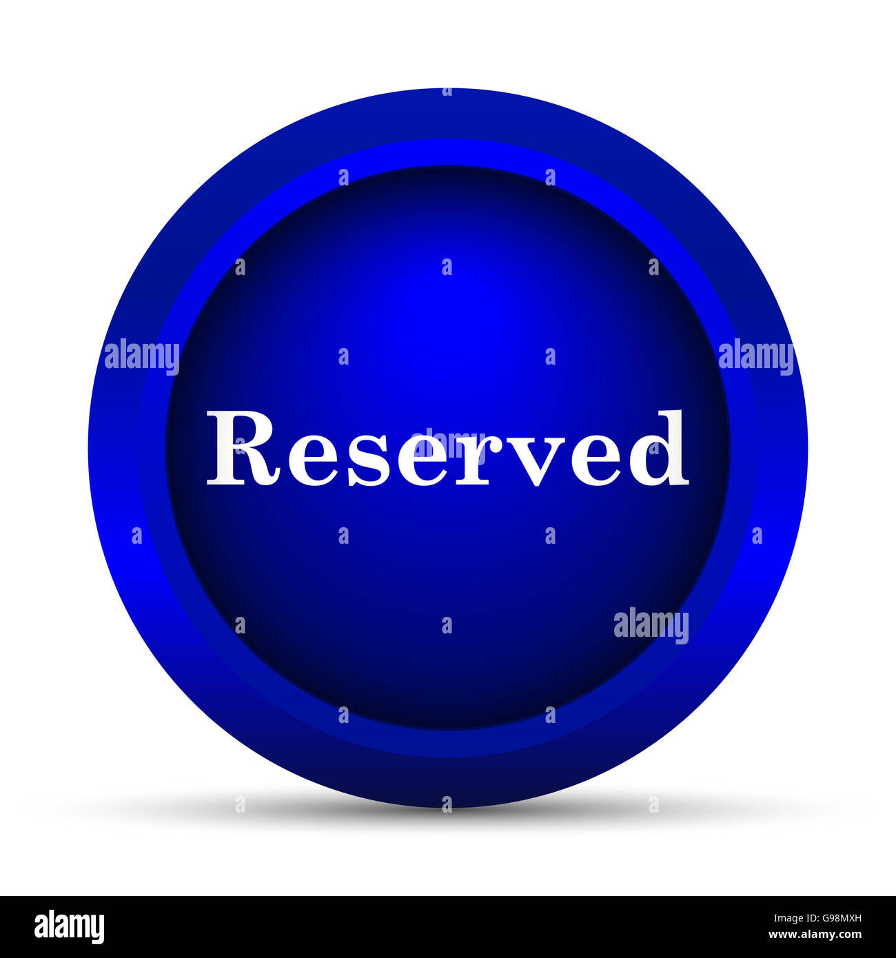 Reserved icon. Internet button on white background Stock Photo - Alamy