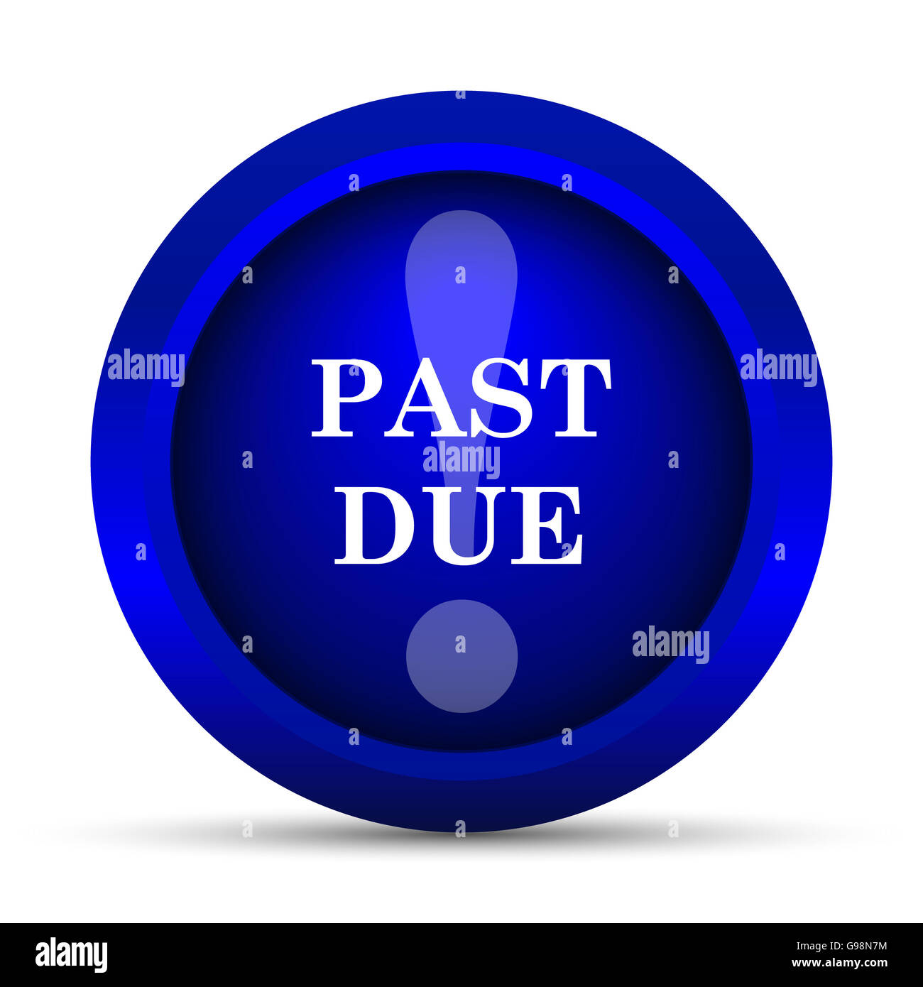 Past due icon. Internet button on white background Stock Photo - Alamy