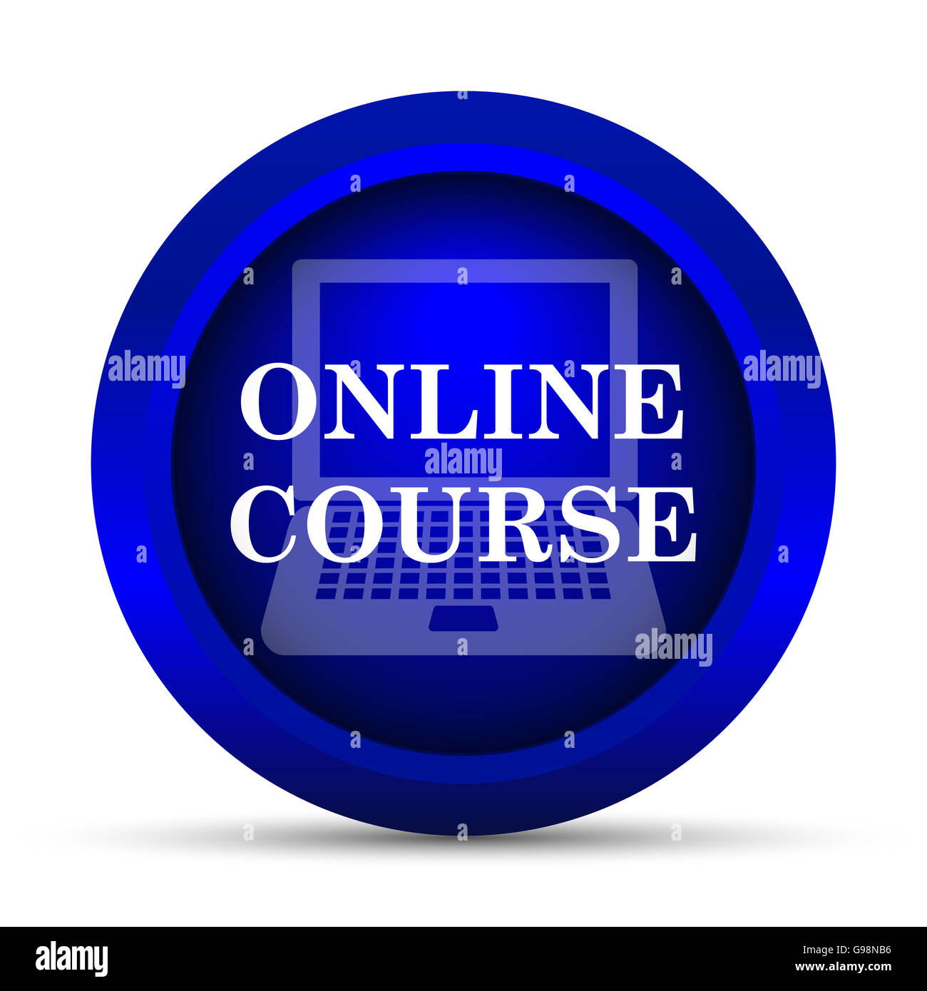 Online course icon. Internet button on white background Stock Photo - Alamy