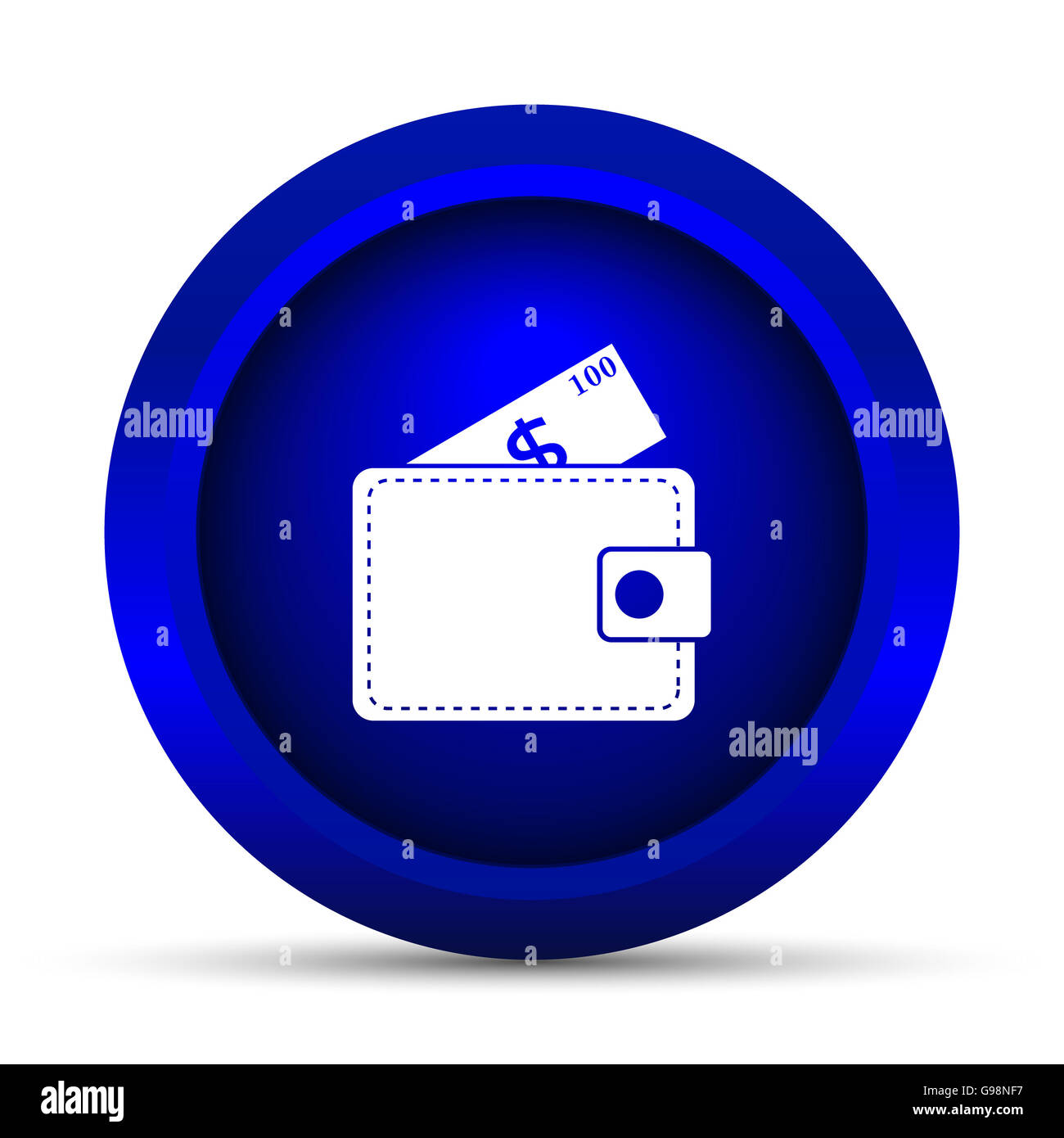 Wallet icon. Internet button on white background Stock Photo - Alamy