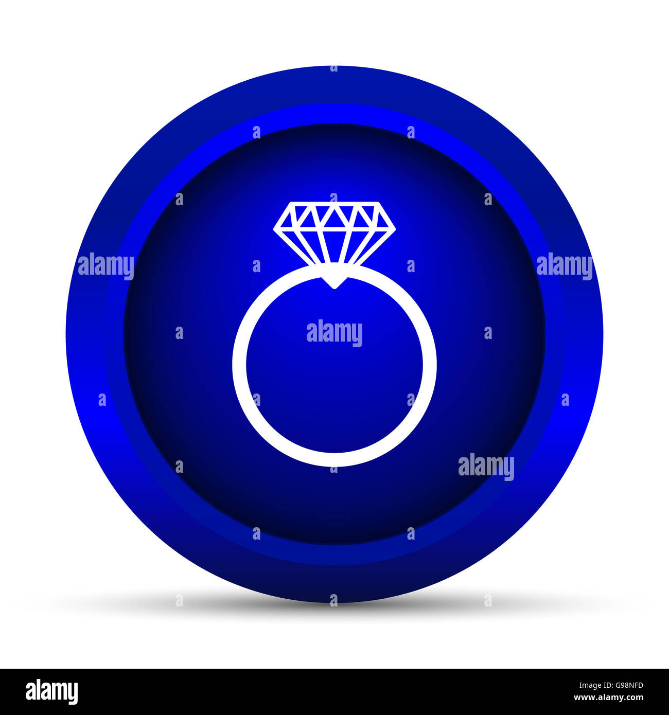 Diamond ring icon. Internet button on white background Stock Photo - Alamy