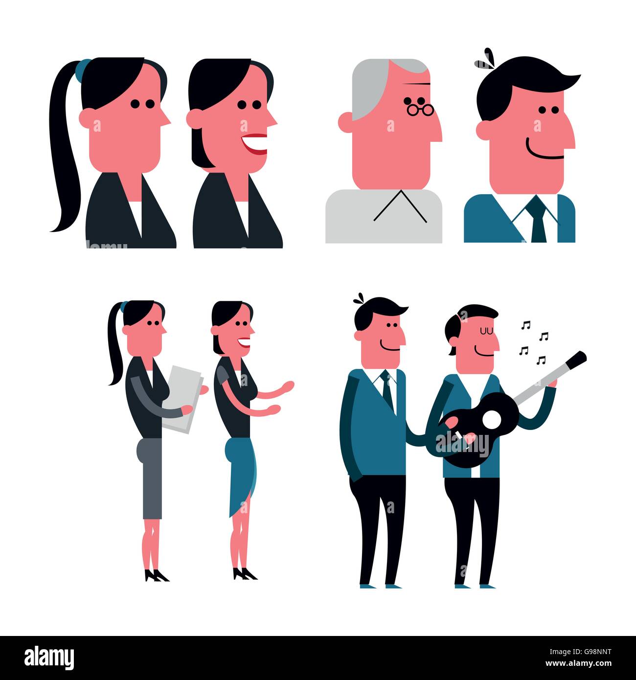 Man and Woman cartoon. People design. Vector graphic Stock Vector Image ...